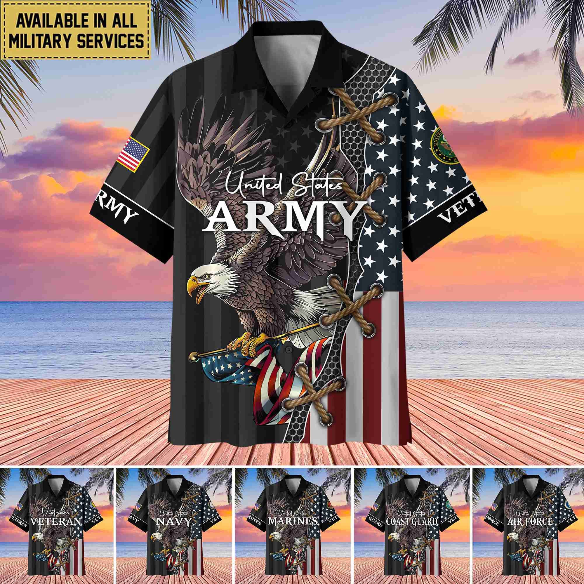 Premium US Veterans Hawaiian Shirt, Gifts For Veterans Day, Father's Day BPVC080801