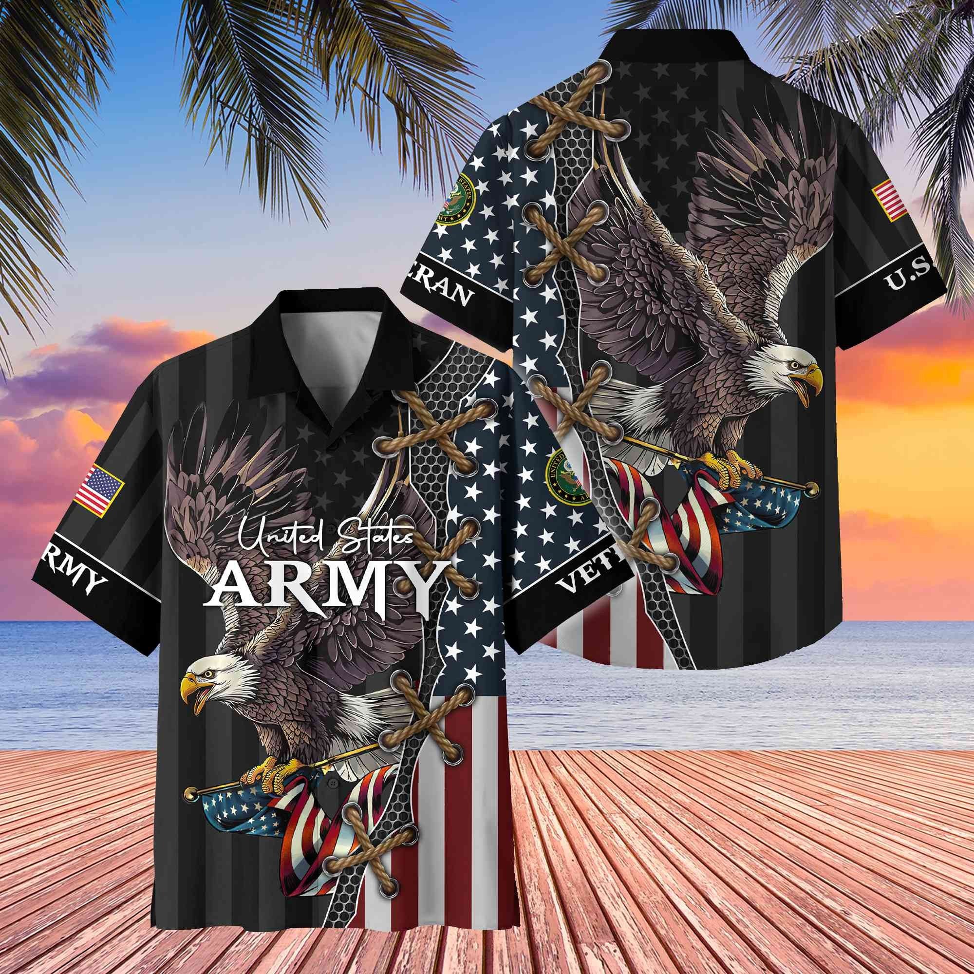 Premium US Veterans Hawaiian Shirt, Gifts For Veterans Day, Father's Day BPVC080801