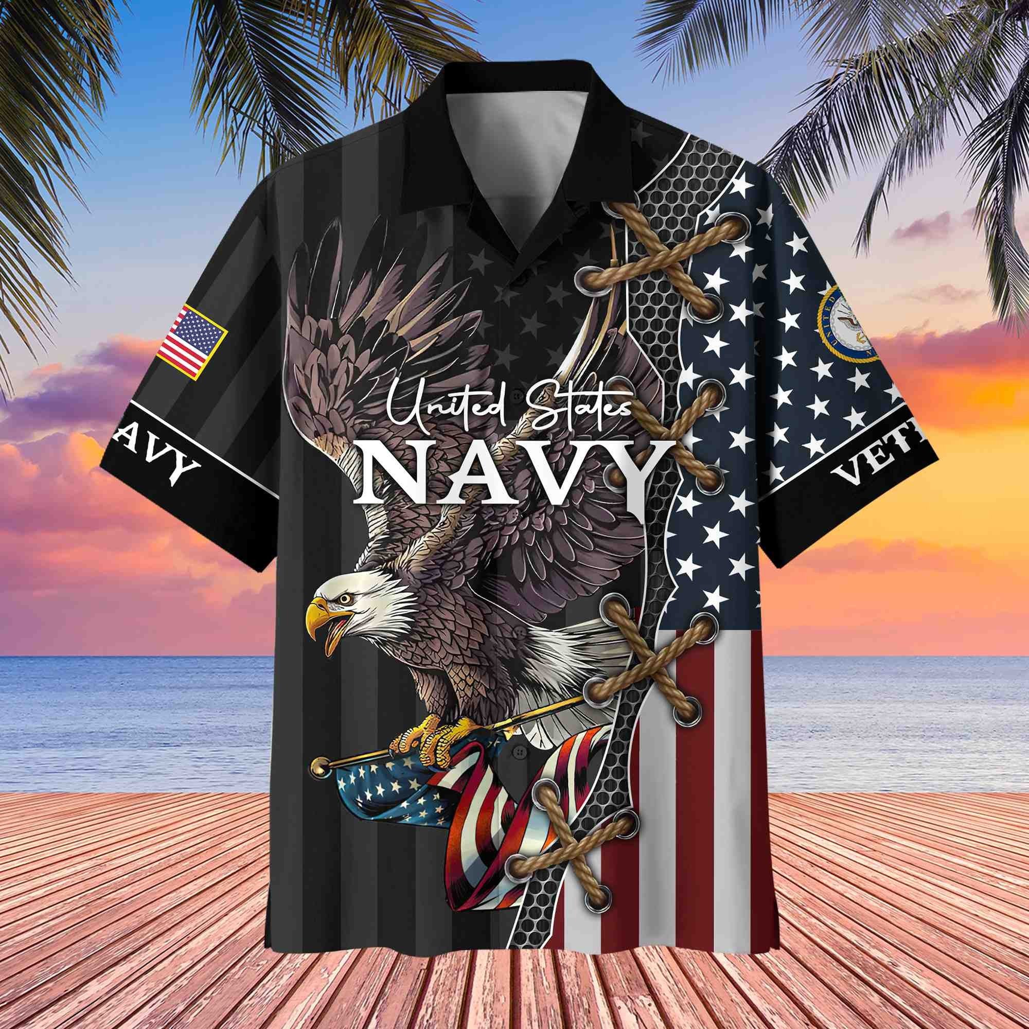 Premium US Veterans Hawaiian Shirt, Gifts For Veterans Day, Father's Day BPVC080801