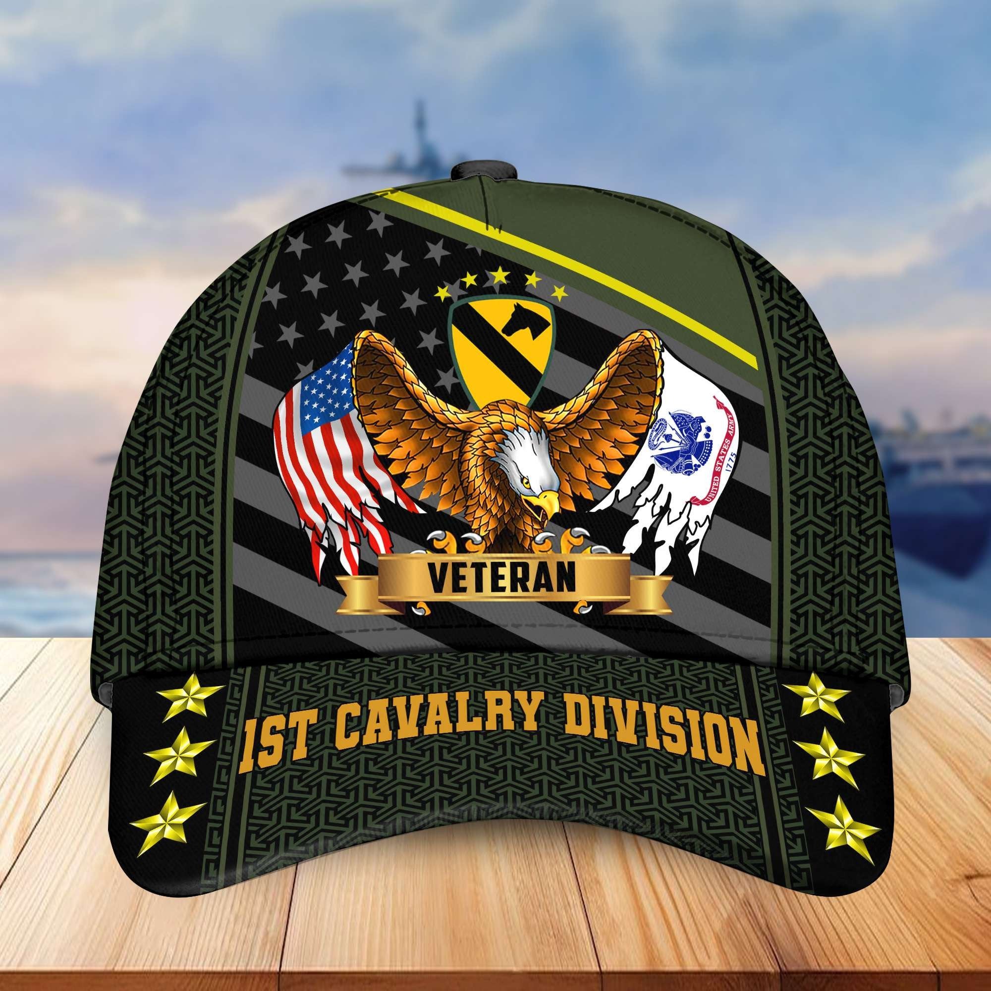 Premium 1st Cavalry Division Cap, Gifts US Veteran VPVC003101