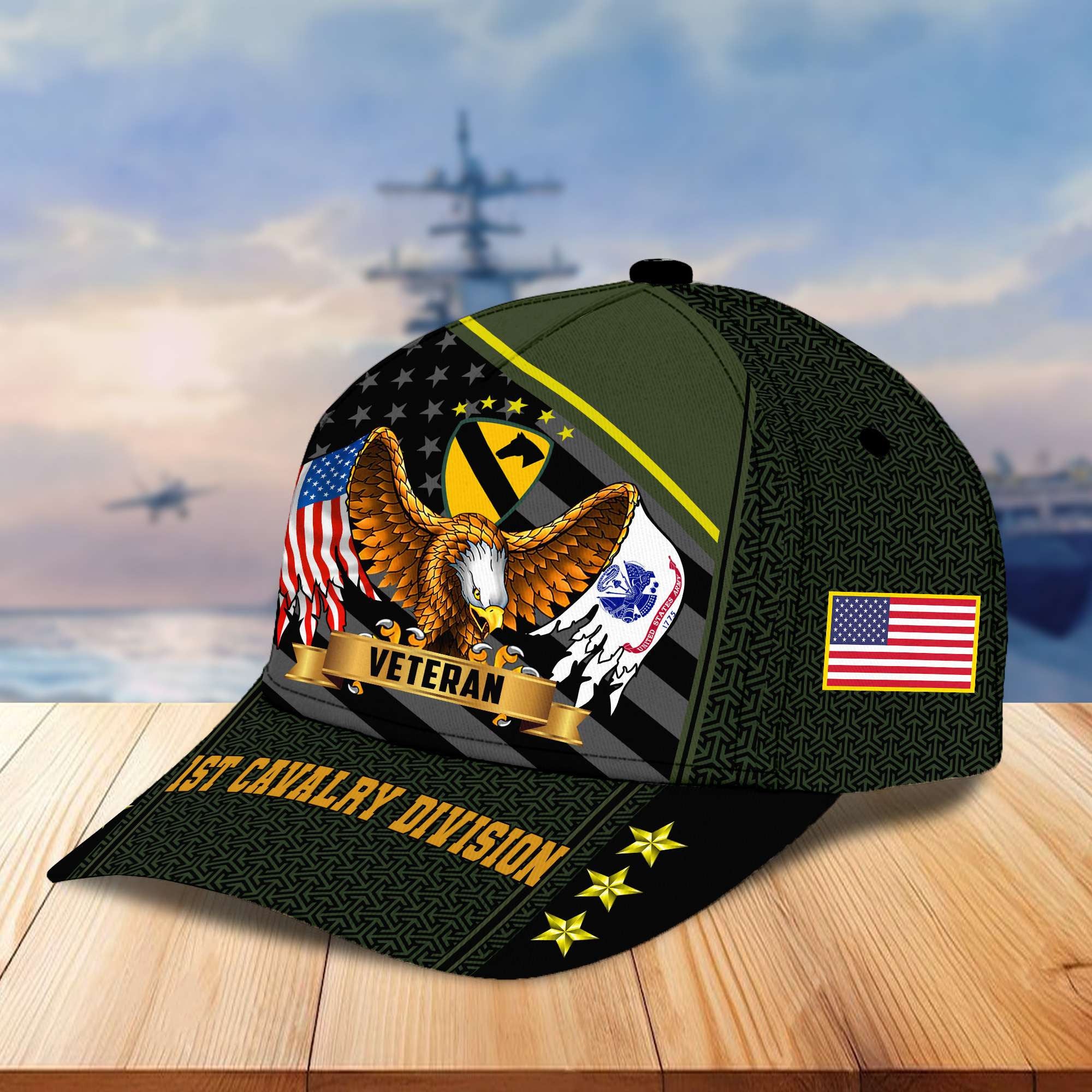 Premium 1st Cavalry Division Cap, Gifts US Veteran VPVC003101