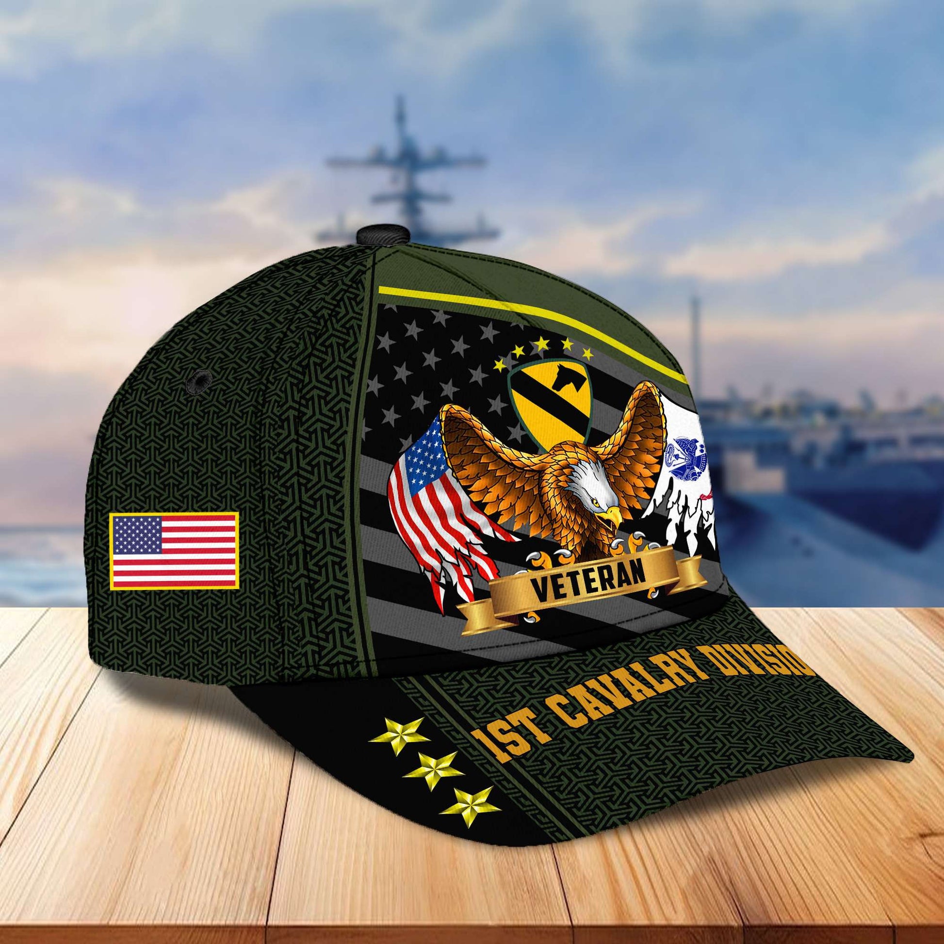Premium 1st Cavalry Division Cap, Gifts US Veteran VPVC003101