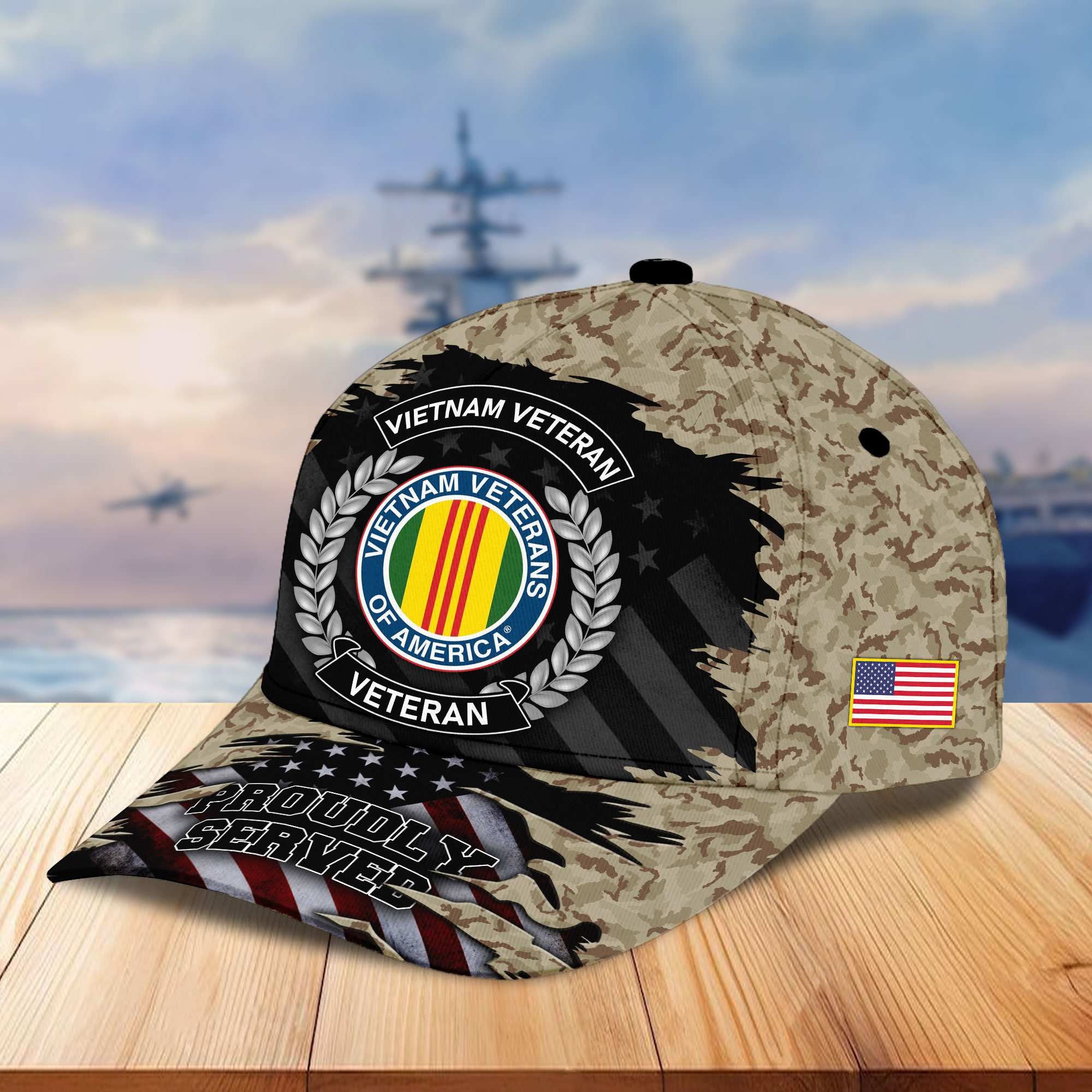 Premium US Veterans Cap, Gifts For Dad, For Husband Veteran APHN070812