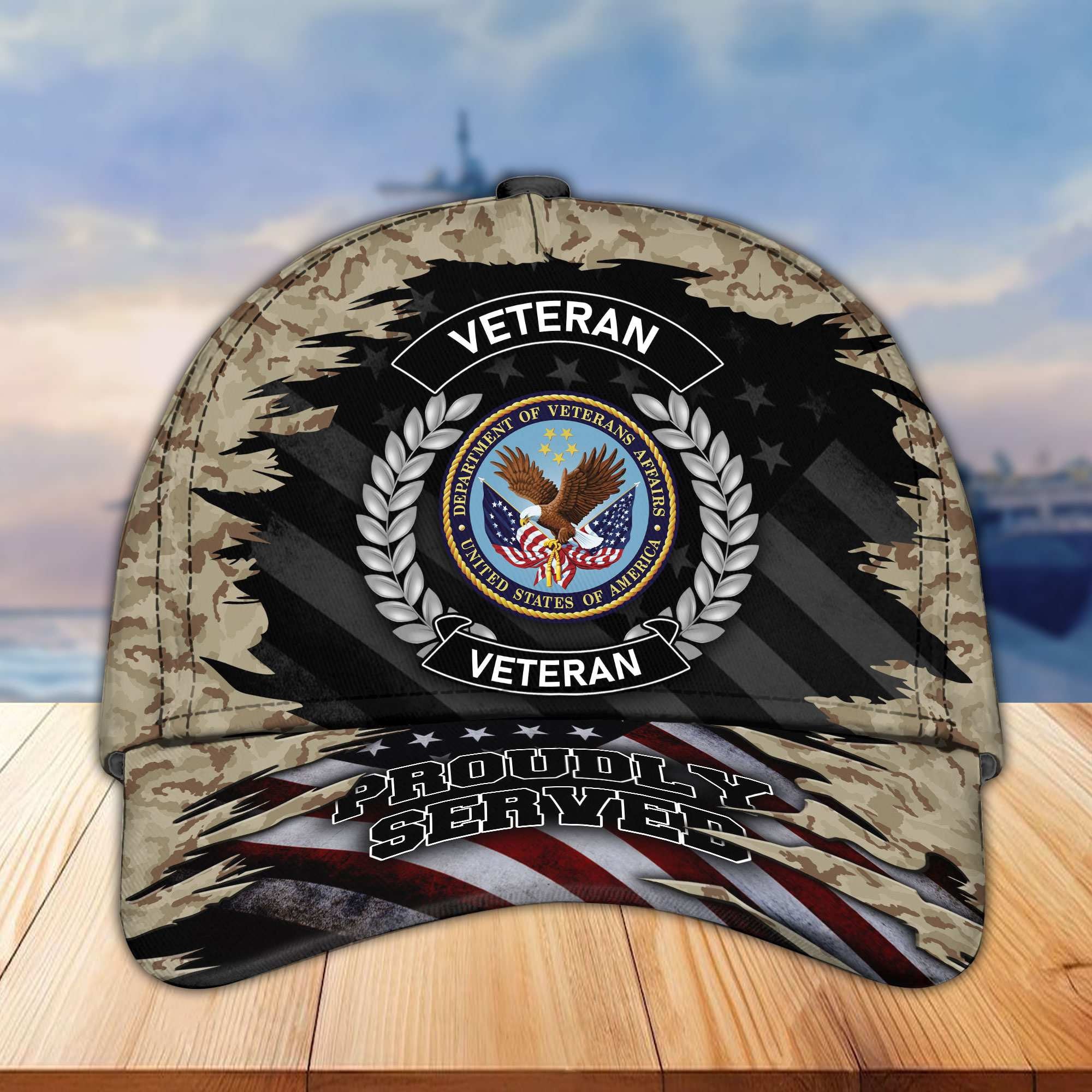 Premium US Veterans Cap, Gifts For Dad, For Husband Veteran APHN070812