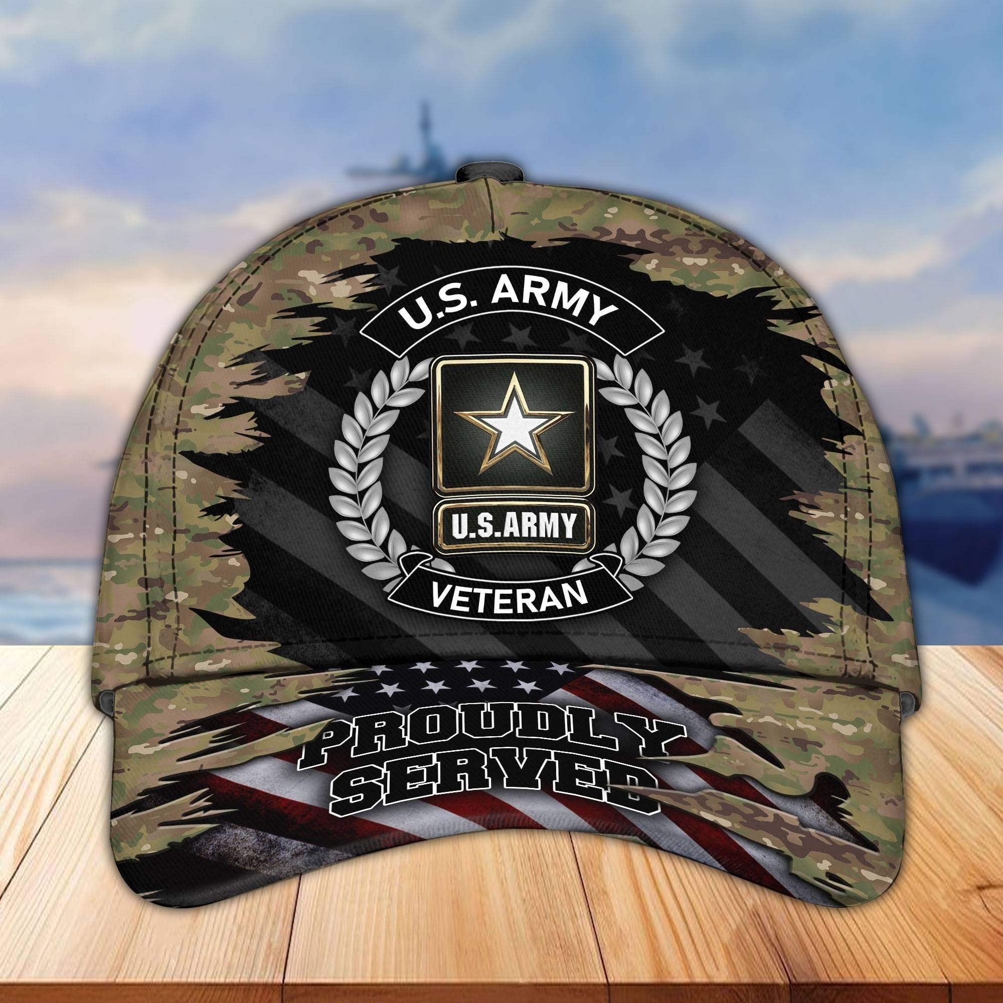Premium US Veterans Cap, Gifts For Dad, For Husband Veteran APHN070812