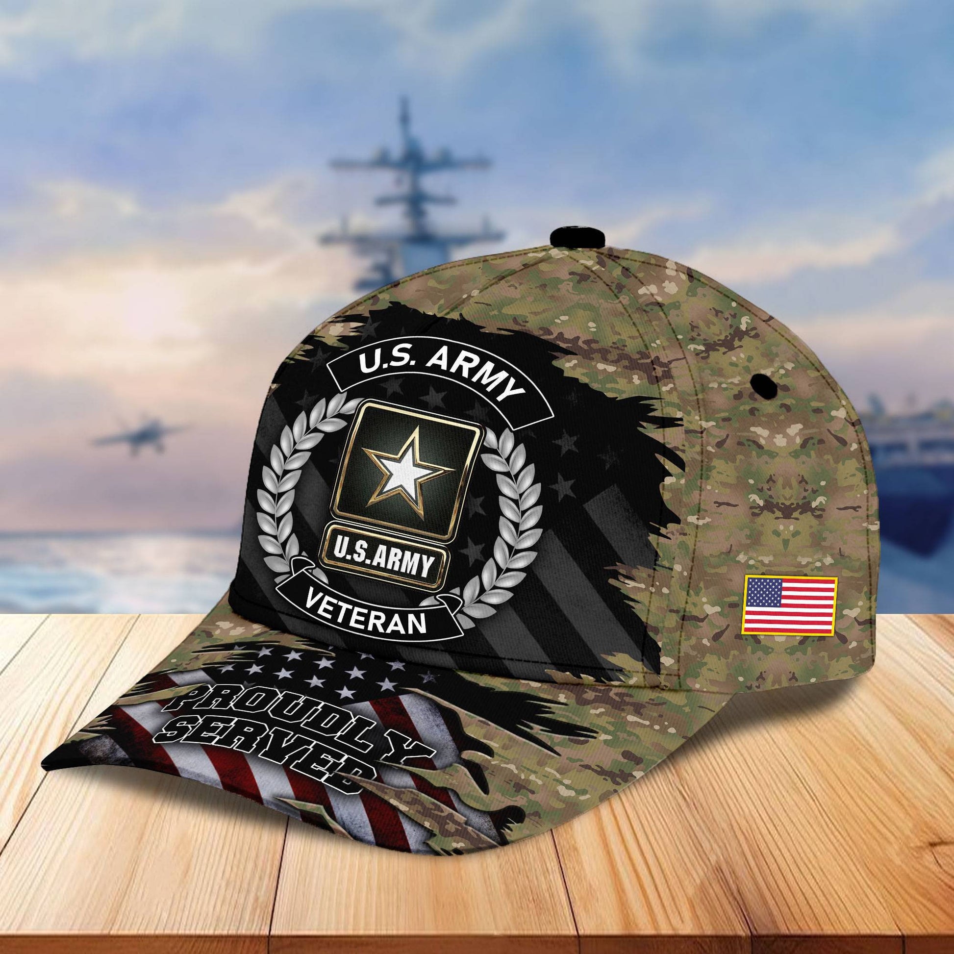 Premium US Veterans Cap, Gifts For Dad, For Husband Veteran APHN070812