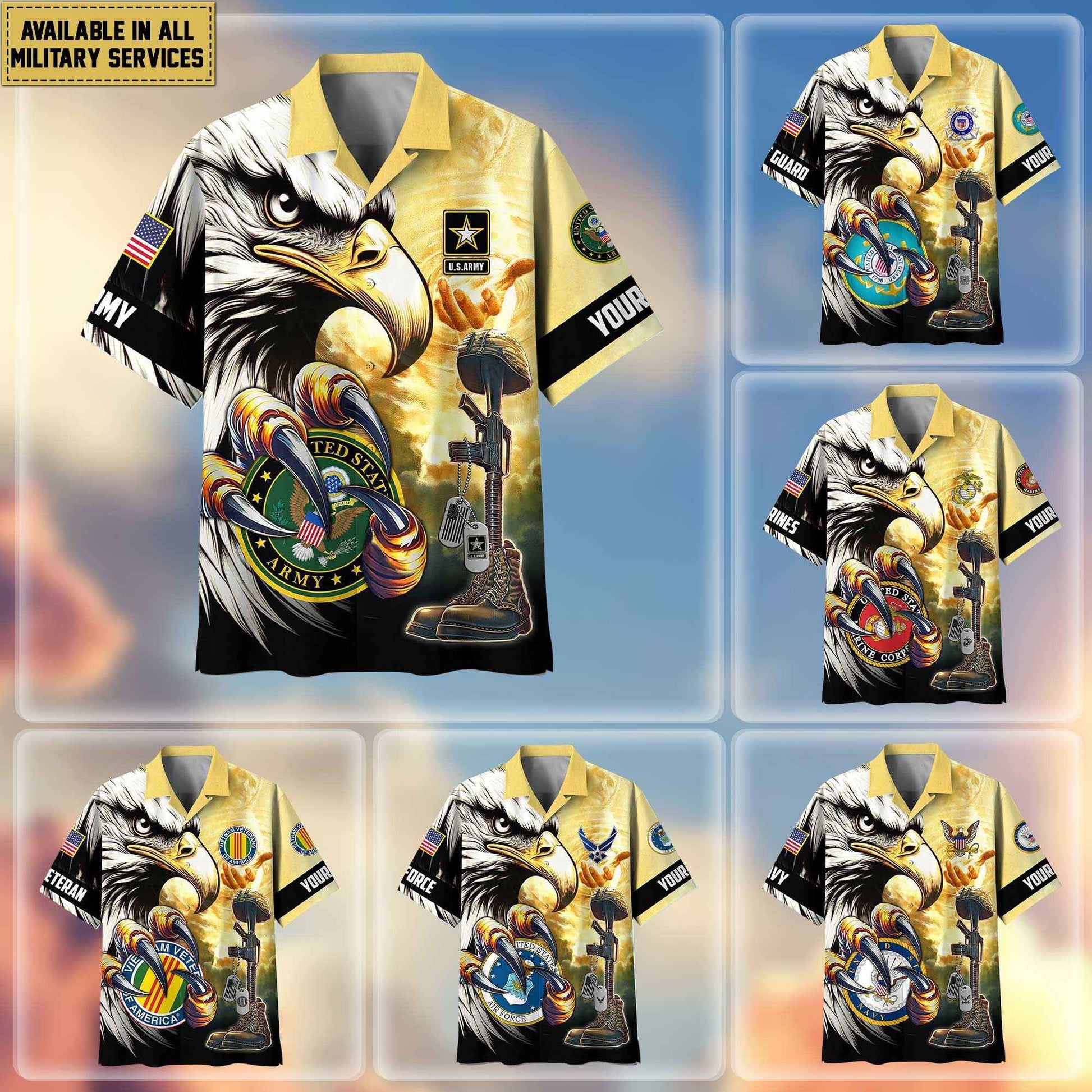 Premium Personalized Honoring All Who Served US Veterans Hawaiian Shirt APHN020813