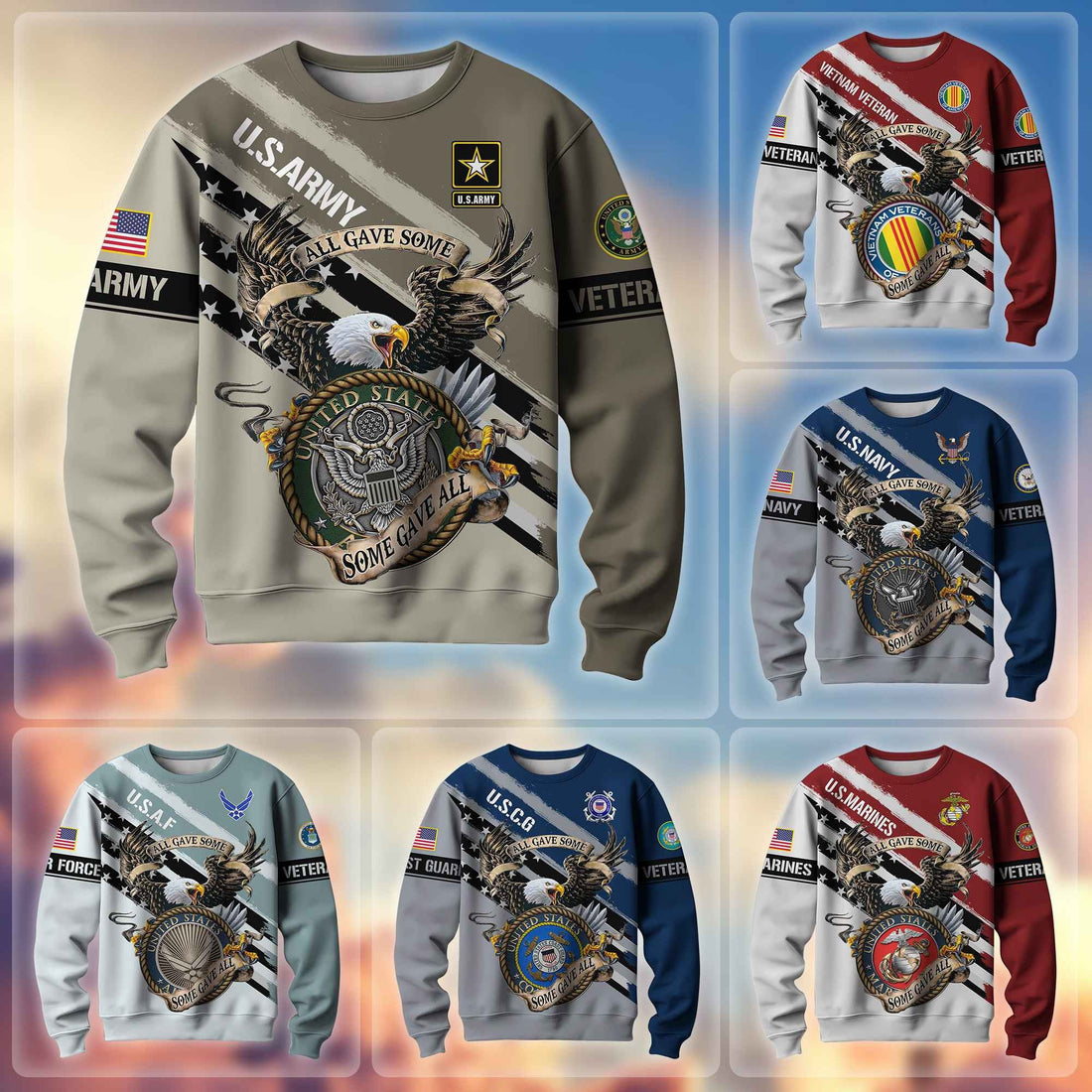 Premium Honoring All Who Served US Veterans Sweatshirt APVC161101
