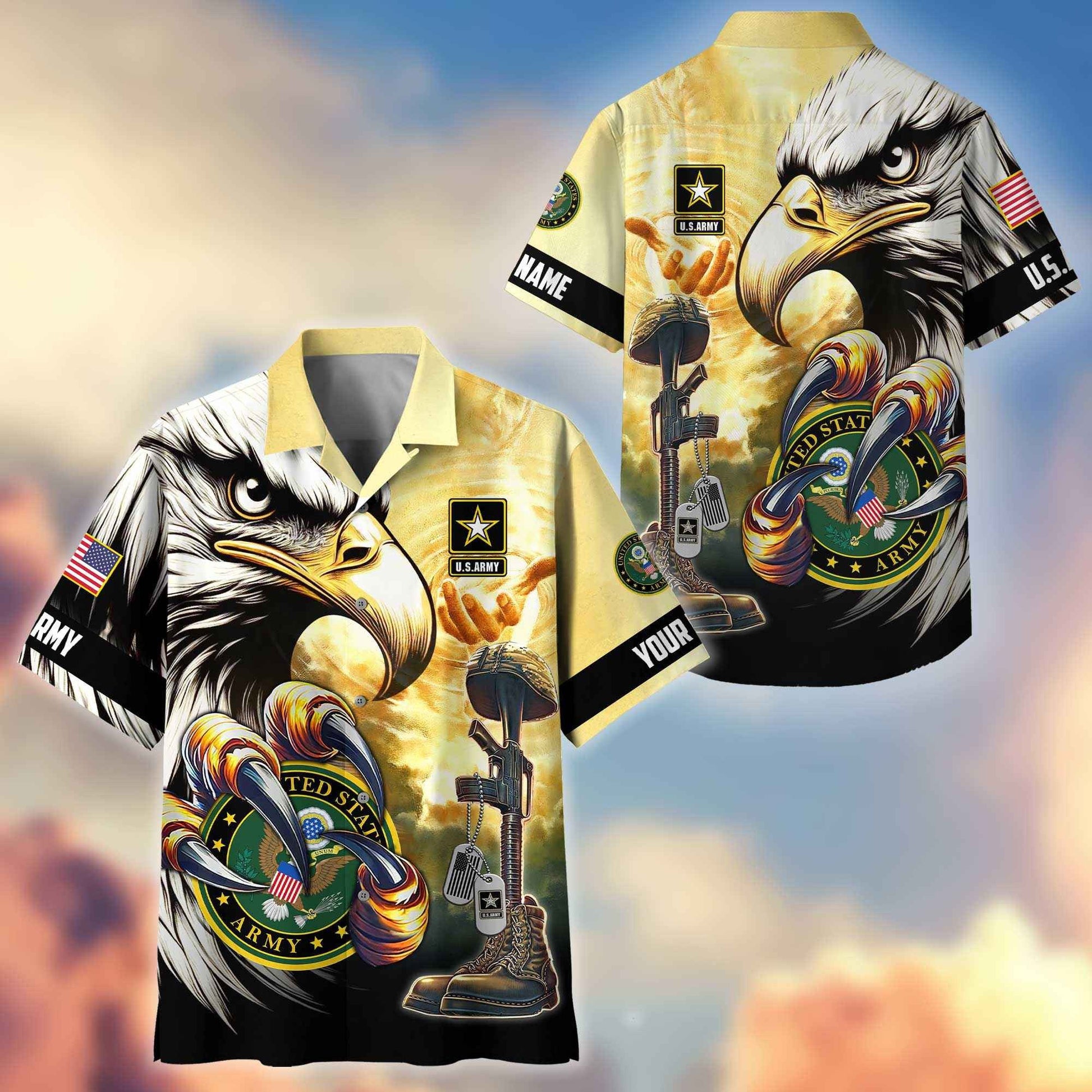 Premium Personalized Honoring All Who Served US Veterans Hawaiian Shirt APHN020813