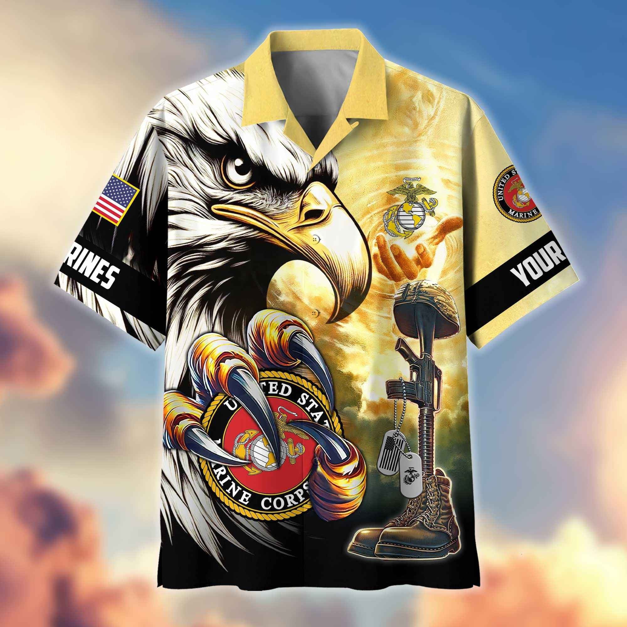 Premium Personalized Honoring All Who Served US Veterans Hawaiian Shirt APHN020813