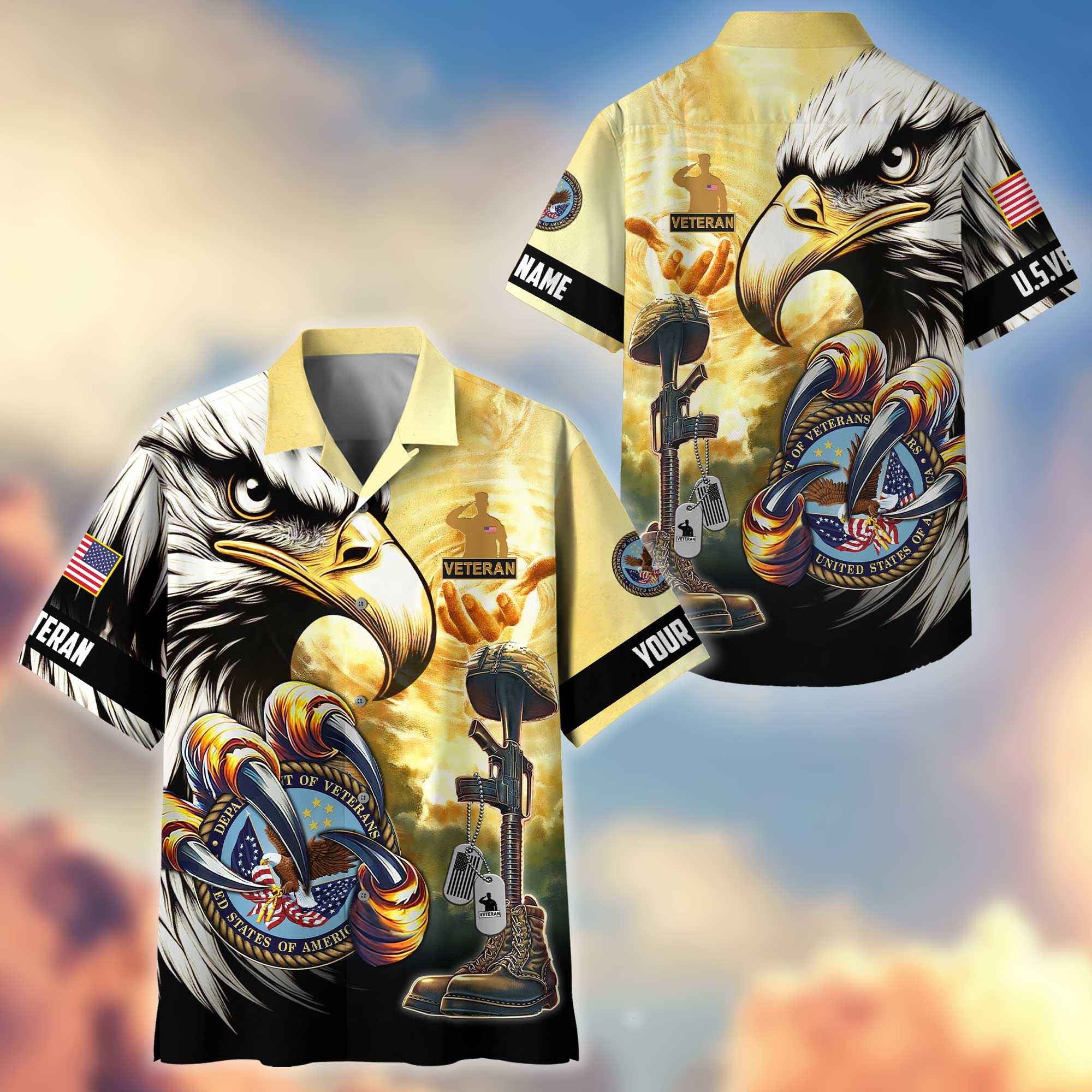 Premium Personalized Honoring All Who Served US Veterans Hawaiian Shirt APHN020813