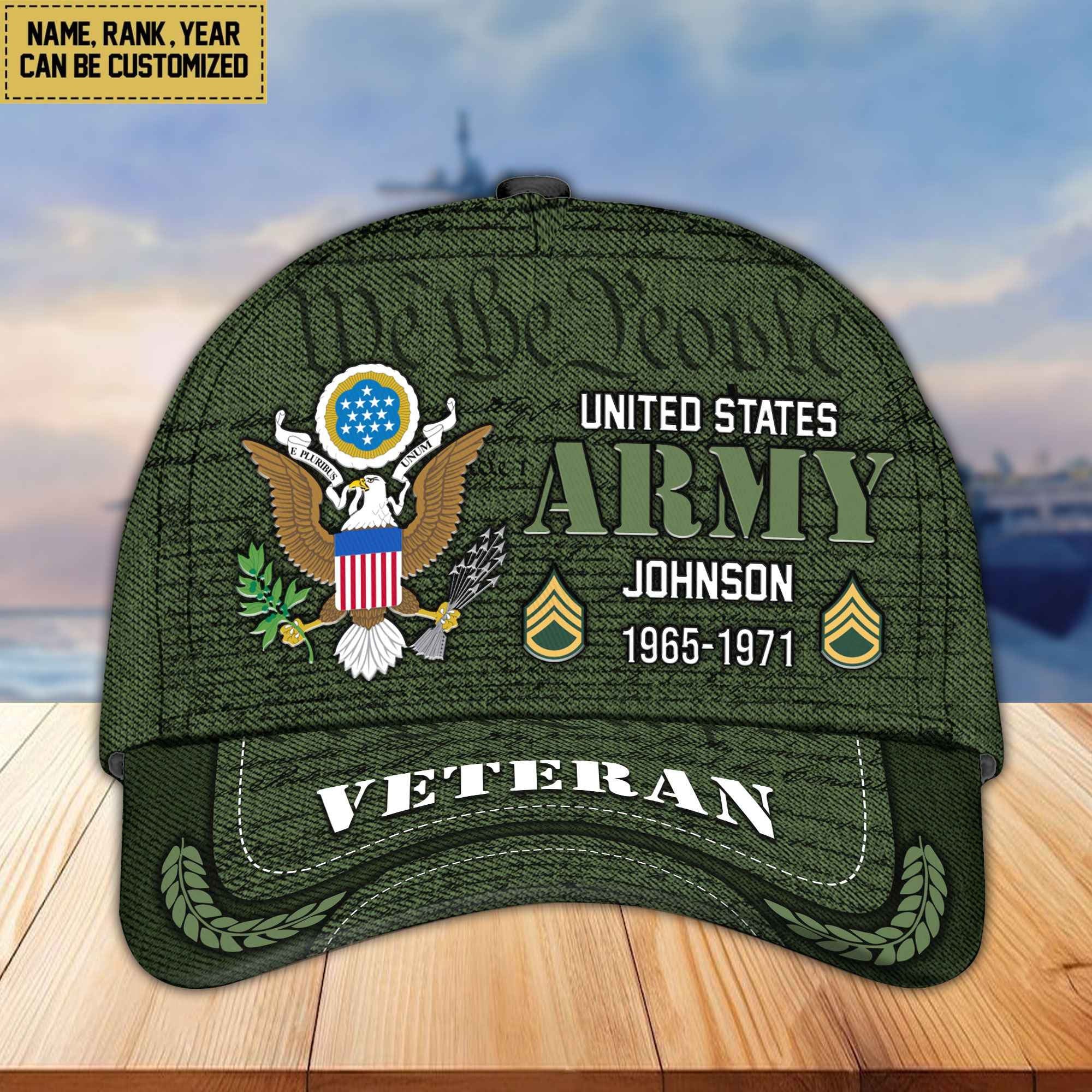 Premium Personalized Proudly Served US Veterans Cap, Gifts For Dad, Gifts For Husband Veteran APHN080811