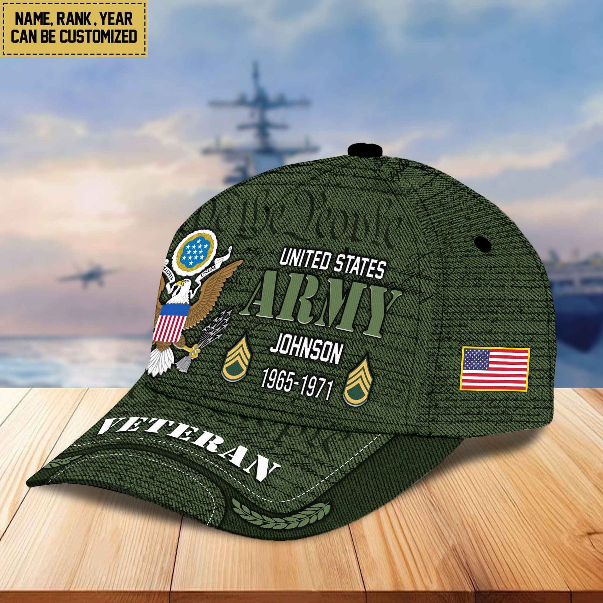 Premium Personalized Proudly Served US Veterans Cap, Gifts For Dad, Gifts For Husband Veteran APHN080811
