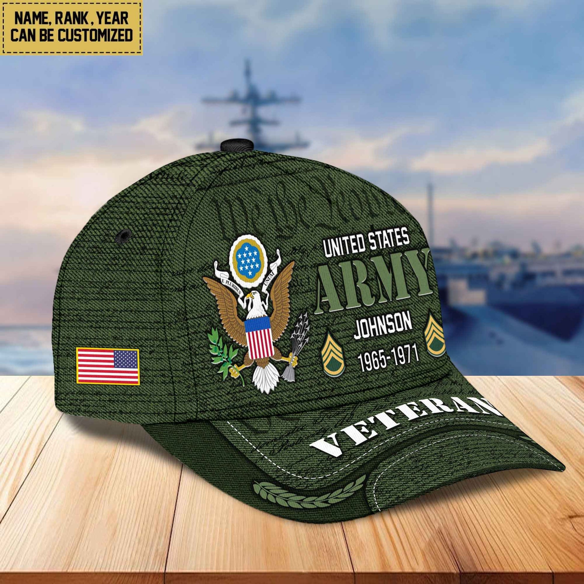 Premium Personalized Proudly Served US Veterans Cap, Gifts For Dad, Gifts For Husband Veteran APHN080811