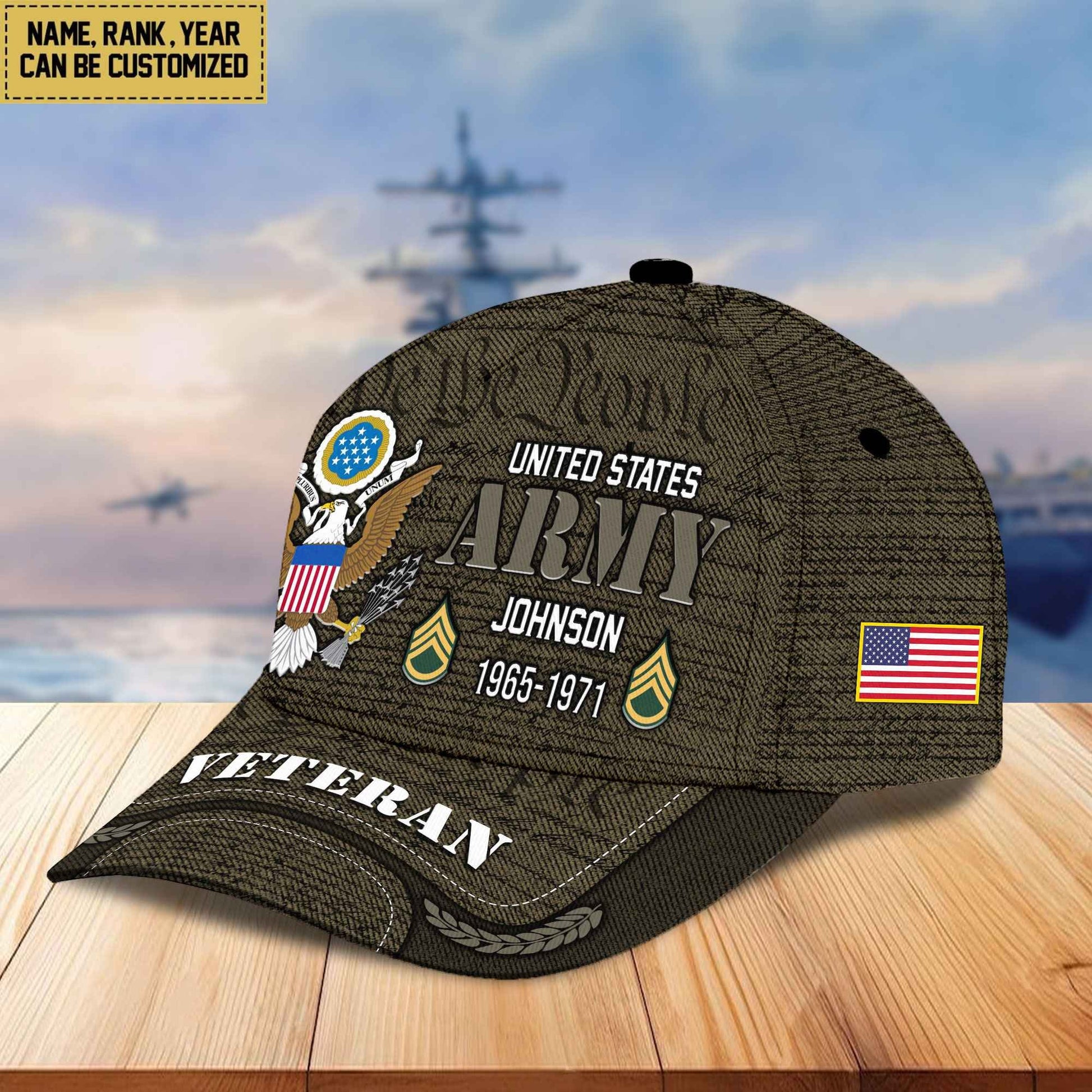 Premium Personalized Proudly Served US Veterans Cap, Gifts For Dad, Gifts For Husband Veteran APHN080811
