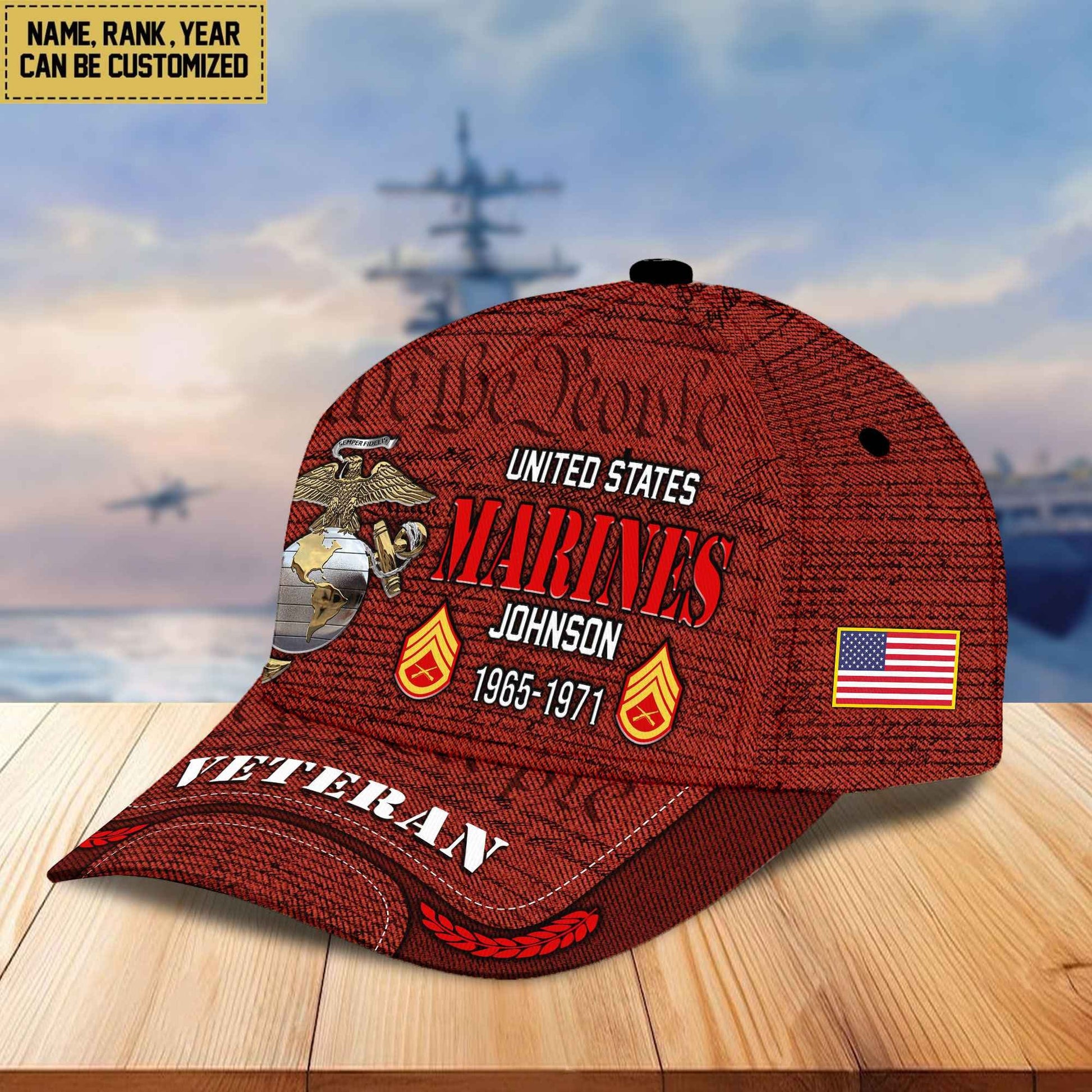 Premium Personalized Proudly Served US Veterans Cap, Gifts For Dad, Gifts For Husband Veteran APHN080811