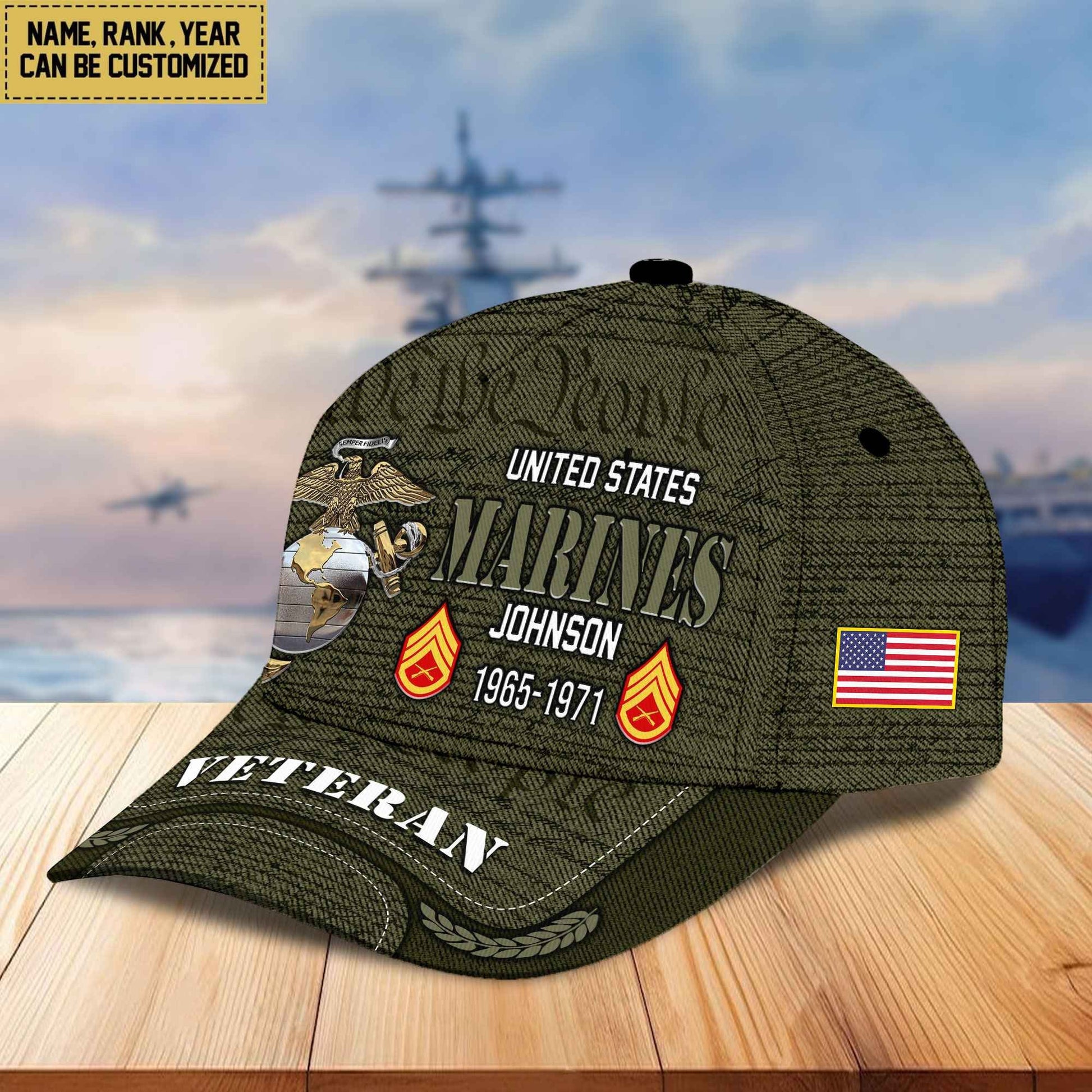 Premium Personalized Proudly Served US Veterans Cap, Gifts For Dad, Gifts For Husband Veteran APHN080811