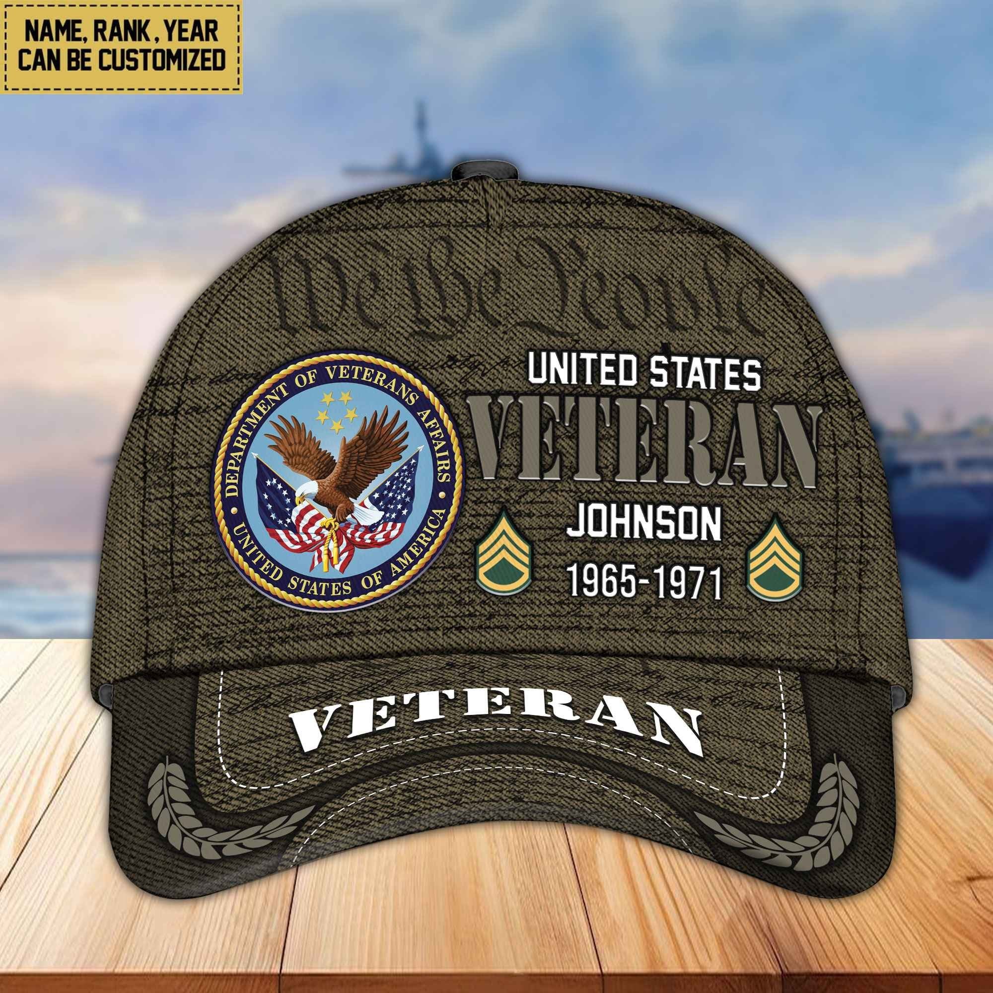 Premium Personalized Proudly Served US Veterans Cap, Gifts For Dad, Gifts For Husband Veteran APHN080811