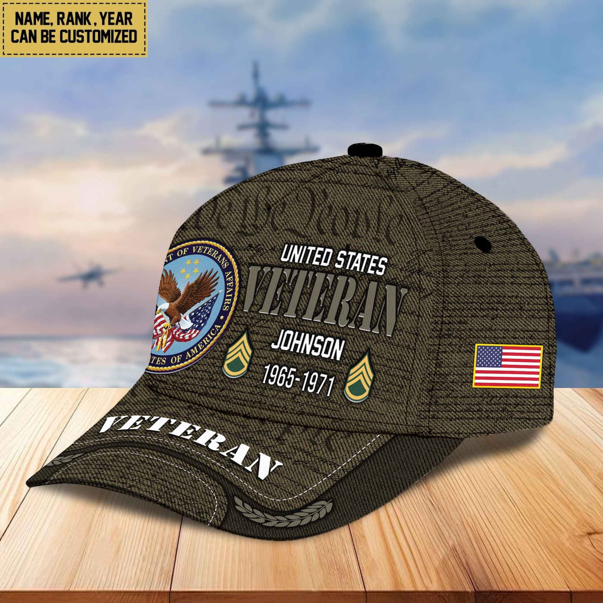 Premium Personalized Proudly Served US Veterans Cap, Gifts For Dad, Gifts For Husband Veteran APHN080811
