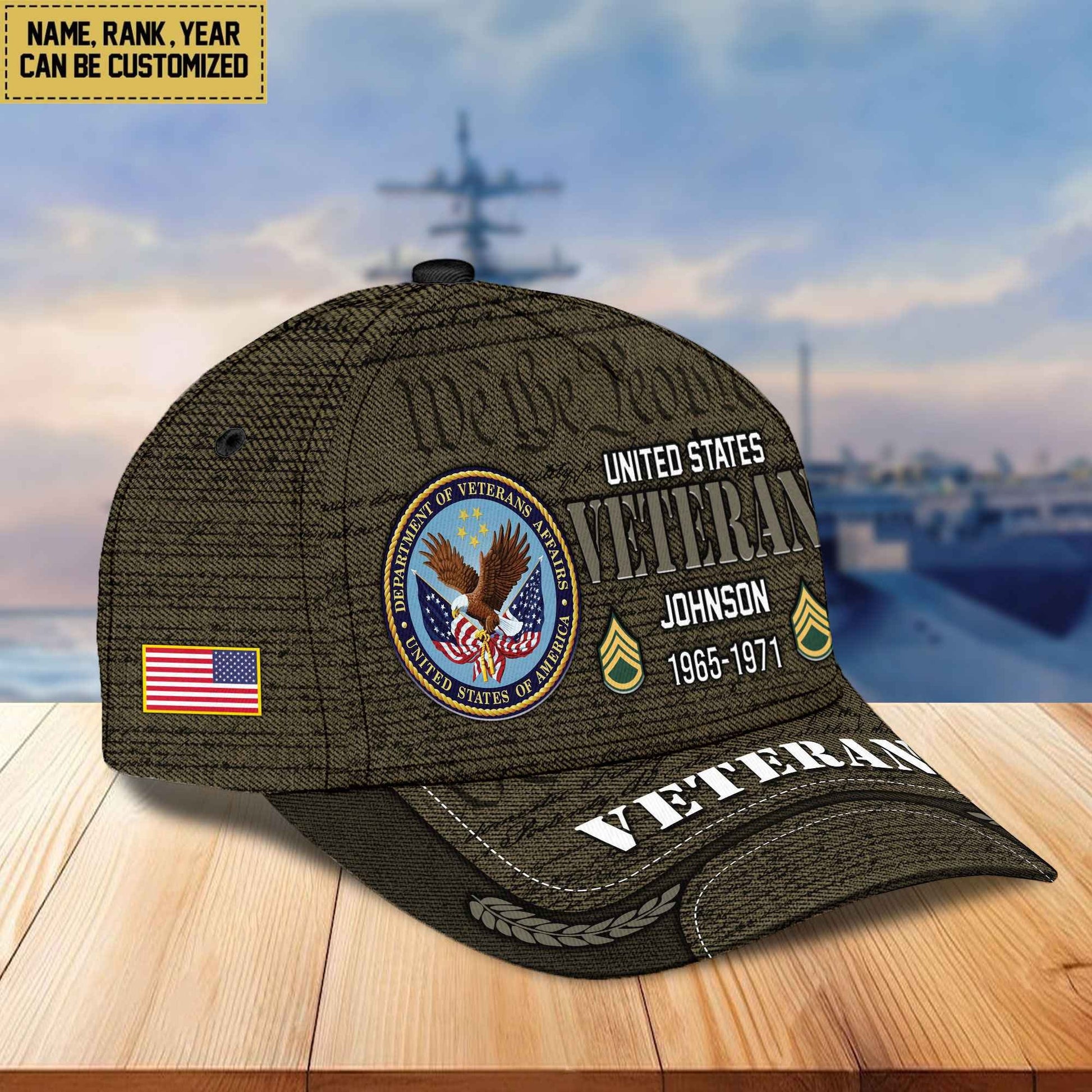 Premium Personalized Proudly Served US Veterans Cap, Gifts For Dad, Gifts For Husband Veteran APHN080811