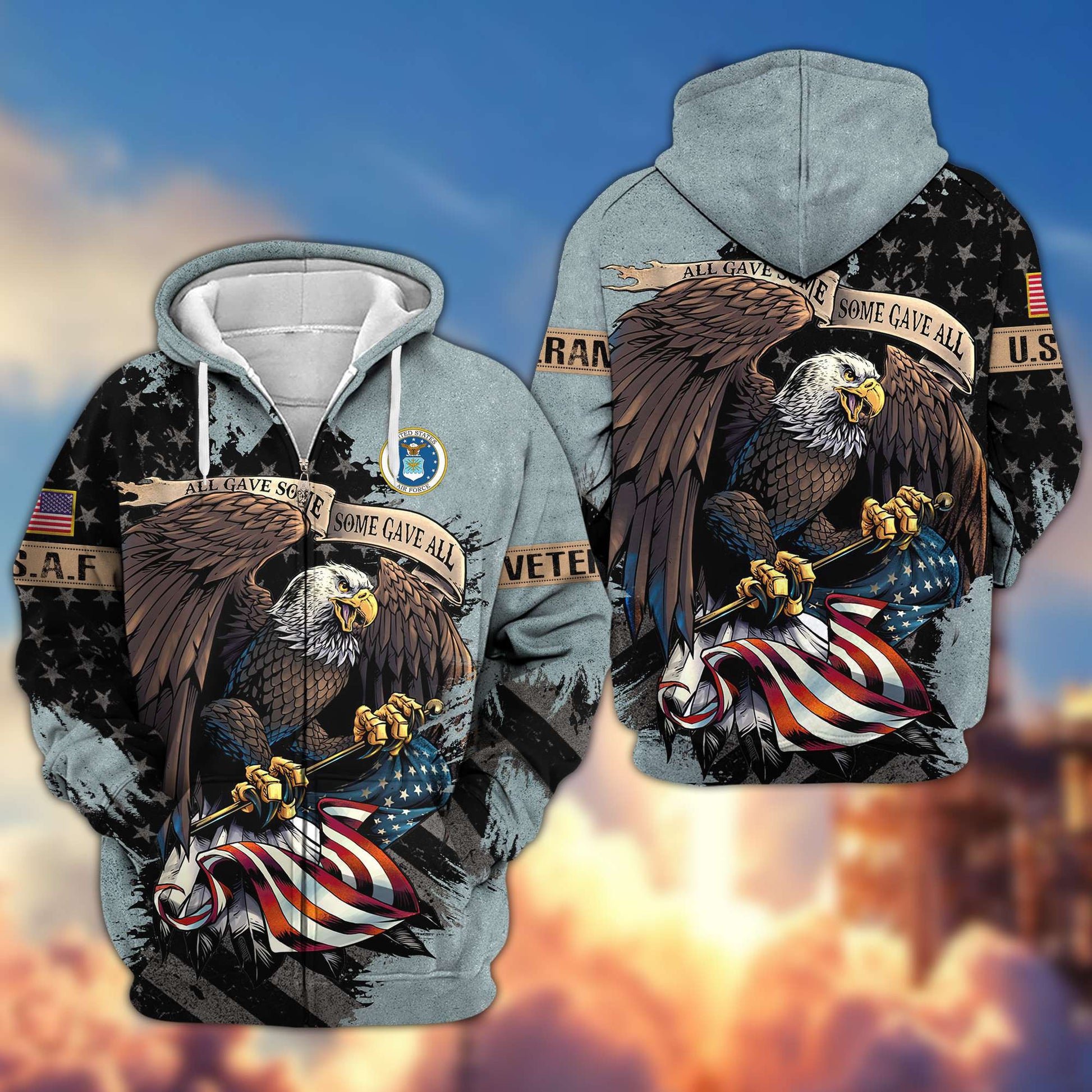 Premium US Veterans Zip Hoodie Gifts For Veterans Day, Gifts For Dad, Gifts For Husband BPVC160802