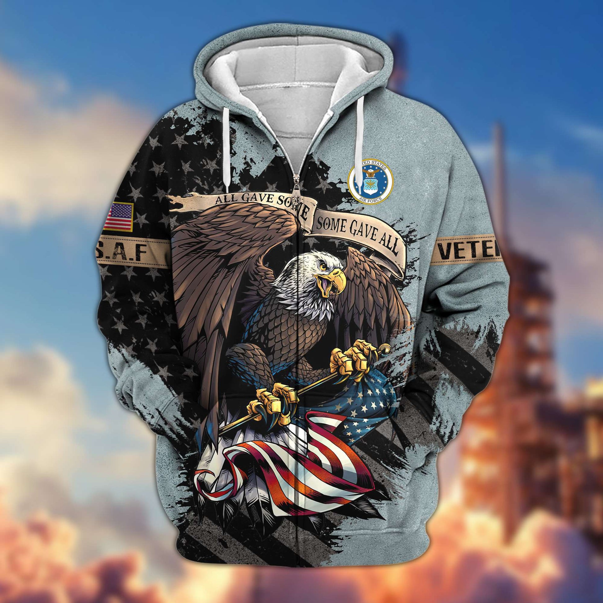 Premium US Veterans Zip Hoodie Gifts For Veterans Day, Gifts For Dad, Gifts For Husband BPVC160802