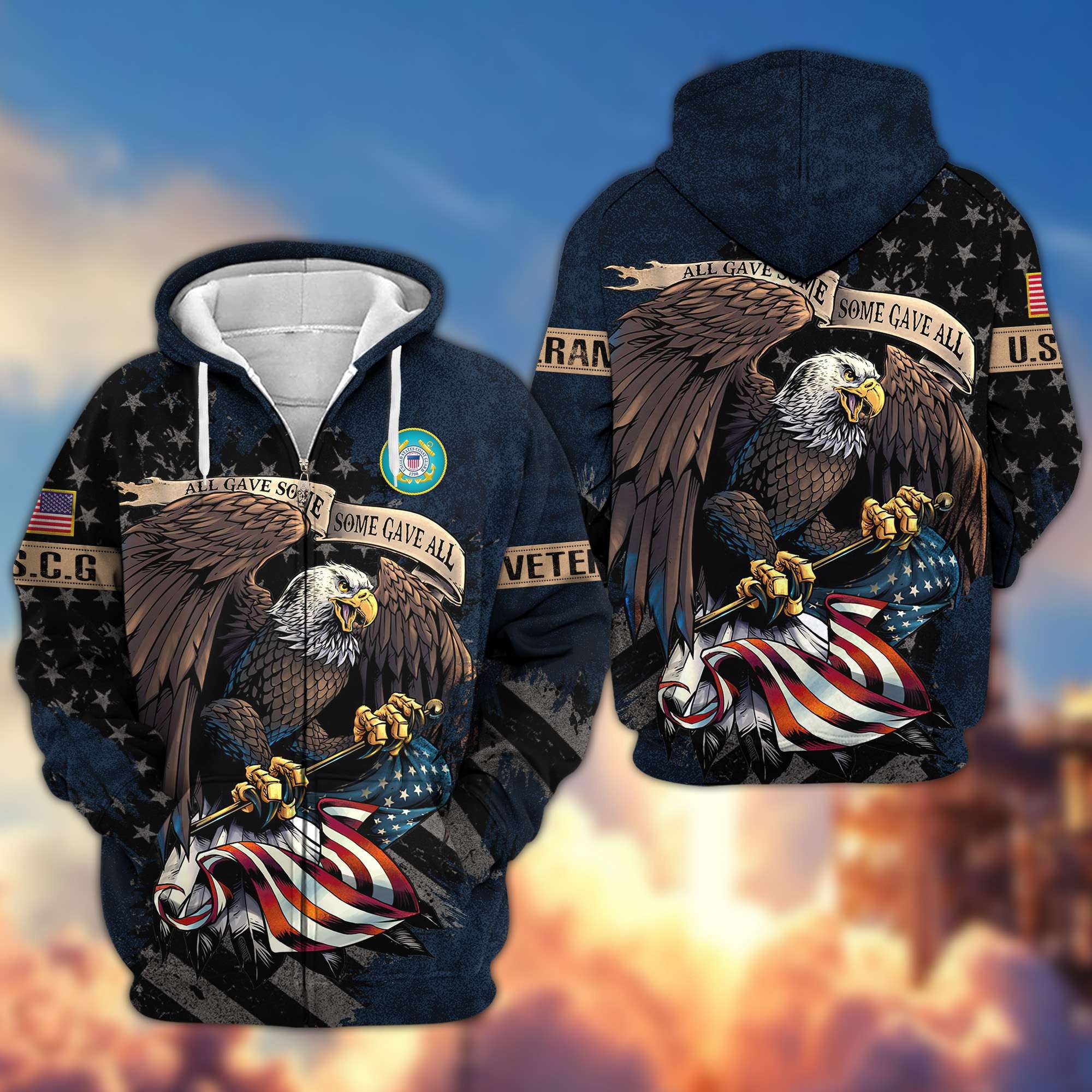 Premium US Veterans Zip Hoodie Gifts For Veterans Day, Gifts For Dad, Gifts For Husband BPVC160802