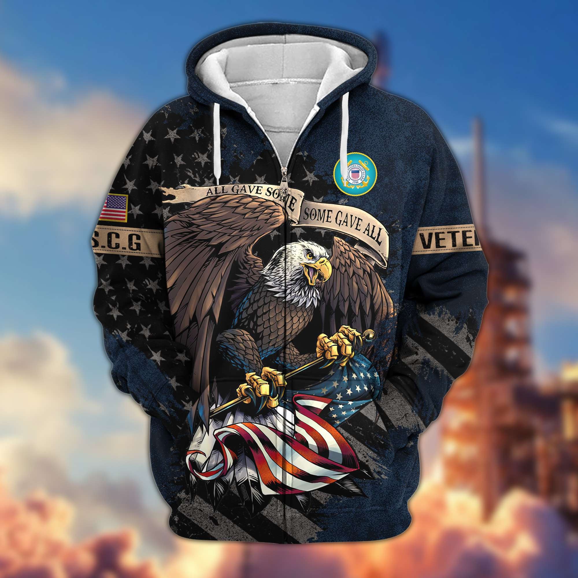 Premium US Veterans Zip Hoodie Gifts For Veterans Day, Gifts For Dad, Gifts For Husband BPVC160802