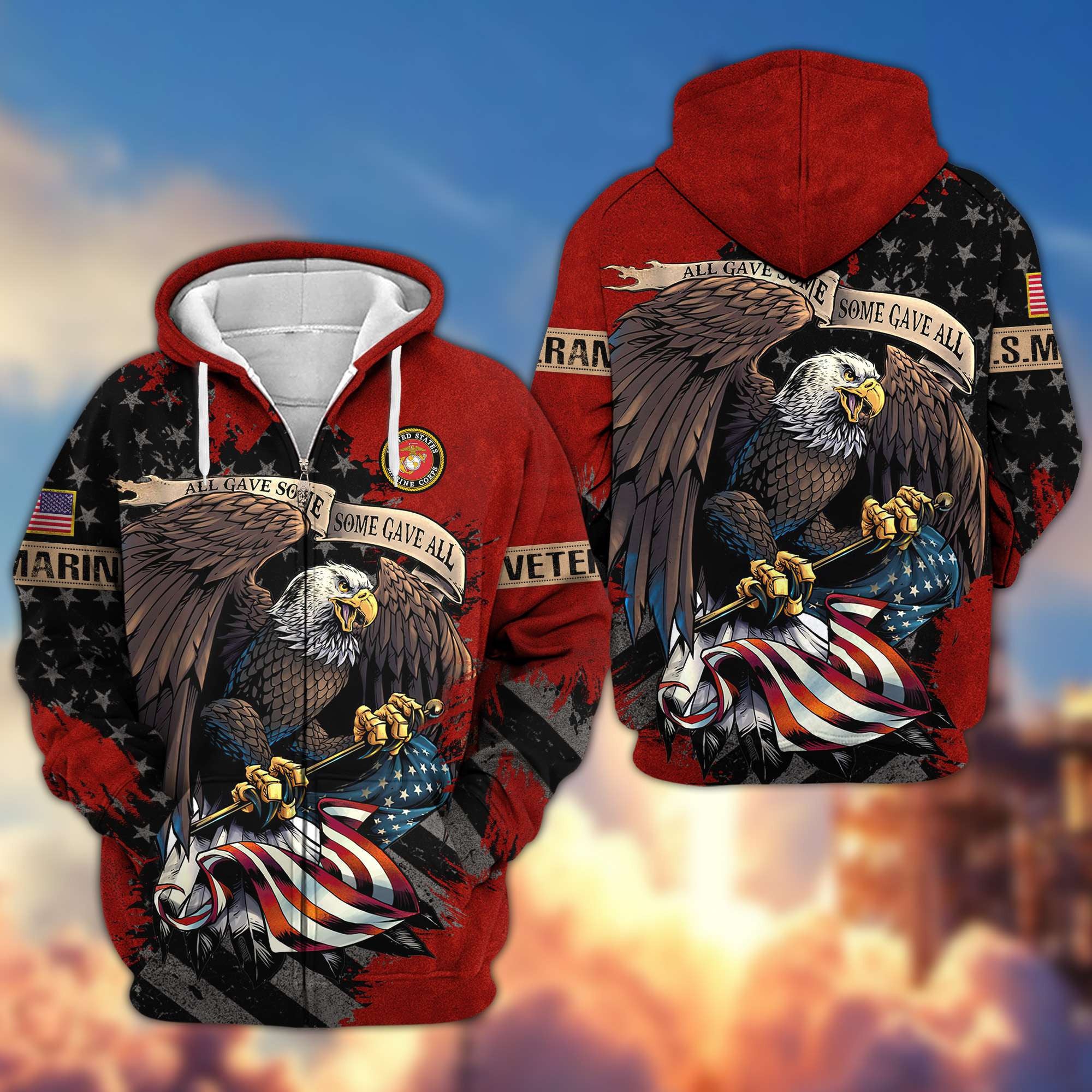 Premium US Veterans Zip Hoodie Gifts For Veterans Day, Gifts For Dad, Gifts For Husband BPVC160802