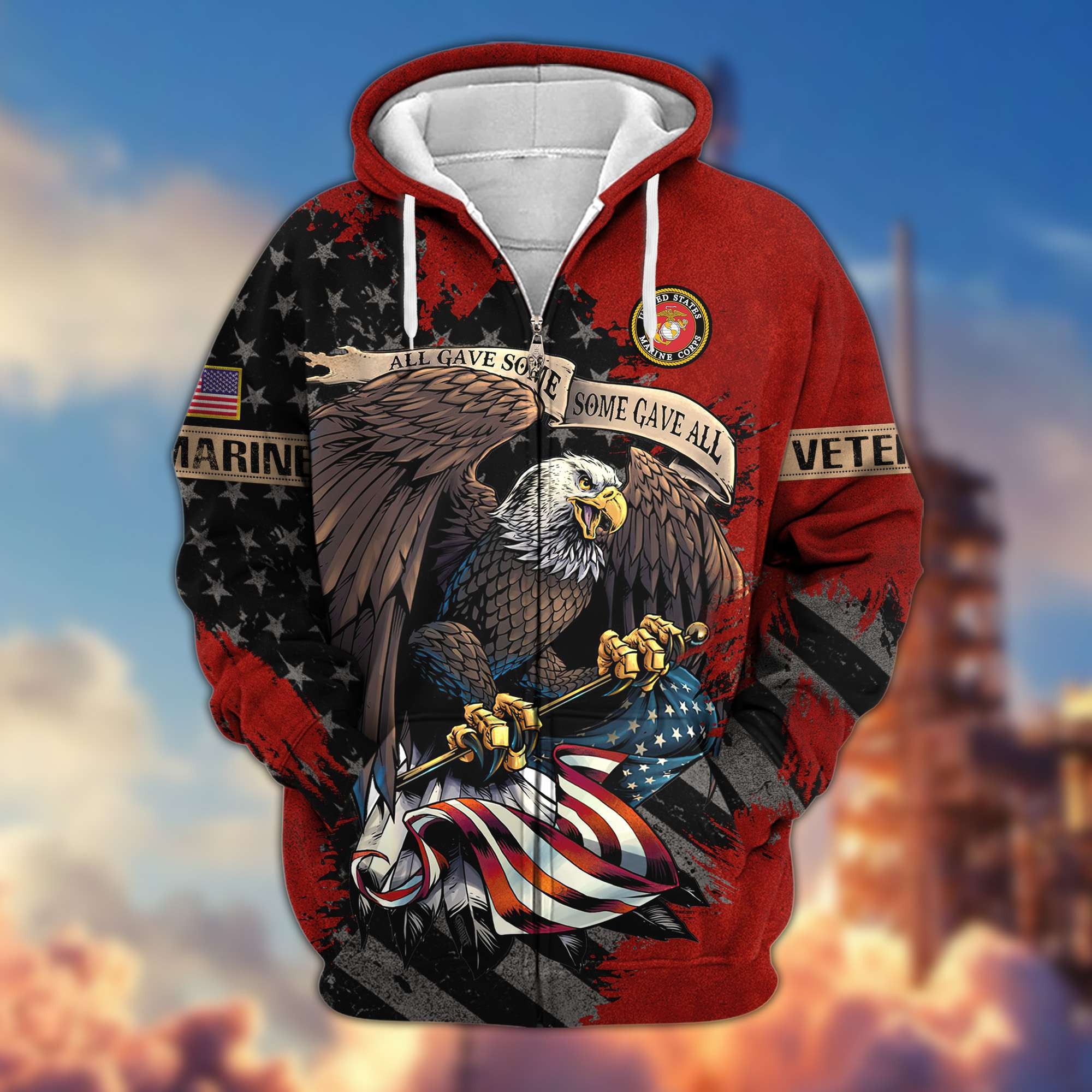 Premium US Veterans Zip Hoodie Gifts For Veterans Day, Gifts For Dad, Gifts For Husband BPVC160802