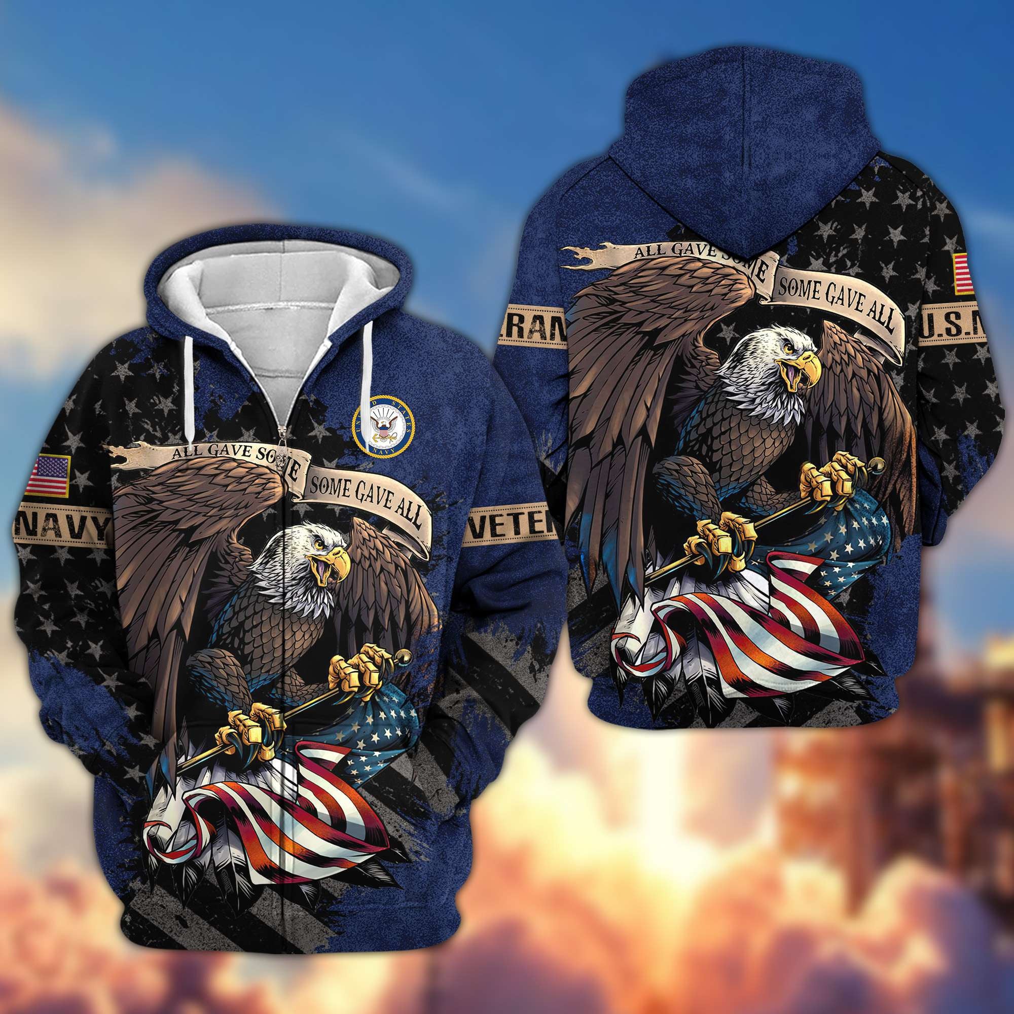 Premium US Veterans Zip Hoodie Gifts For Veterans Day, Gifts For Dad, Gifts For Husband BPVC160802