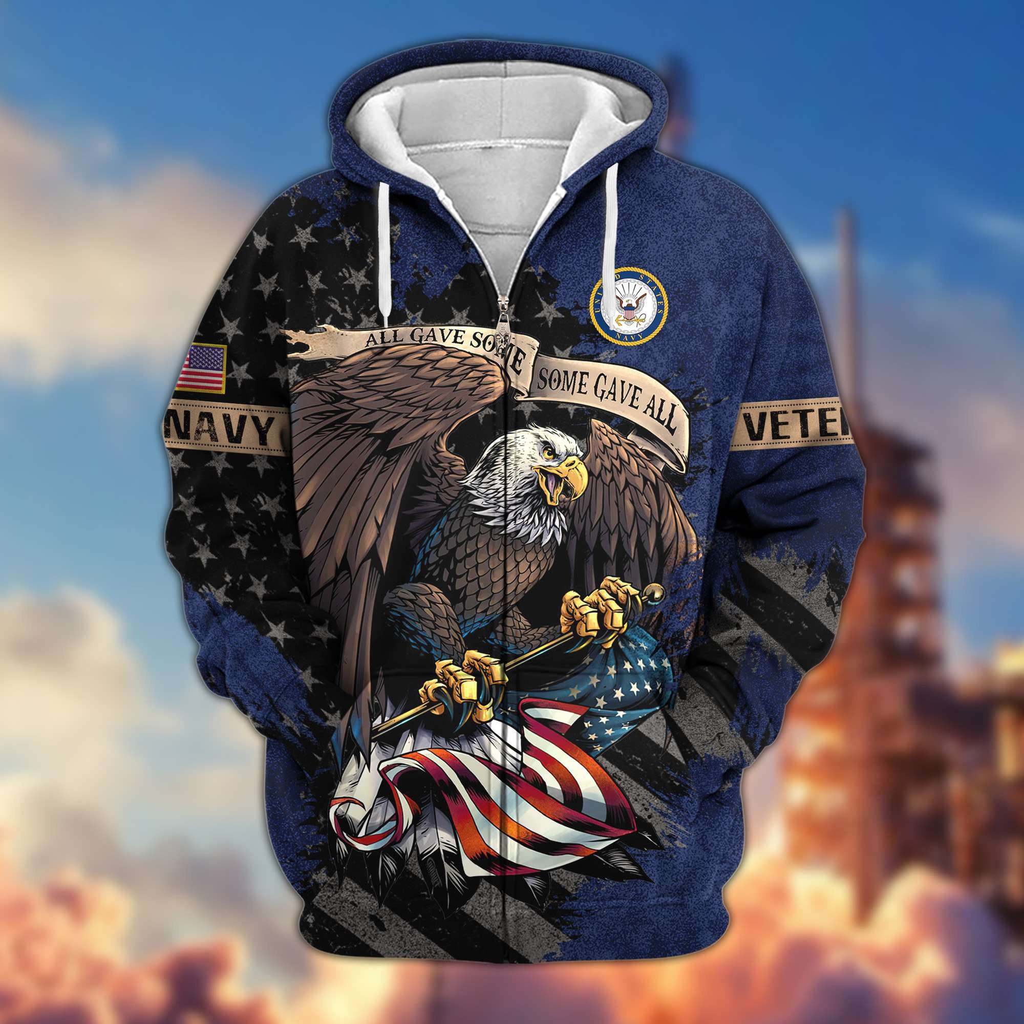 Premium US Veterans Zip Hoodie Gifts For Veterans Day, Gifts For Dad, Gifts For Husband BPVC160802