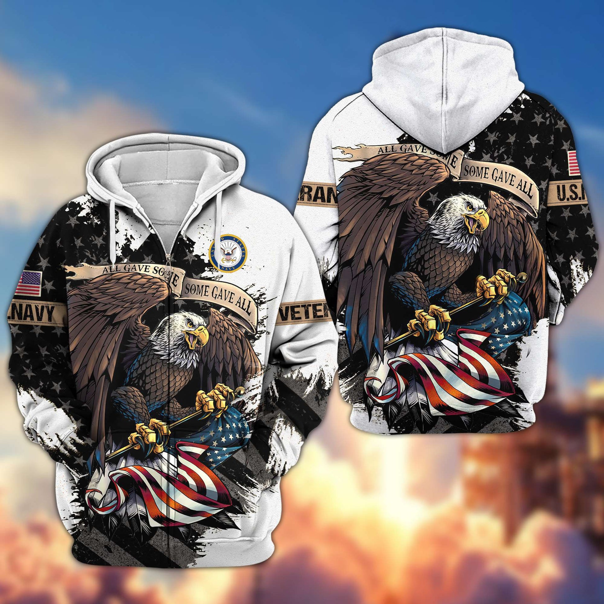 Premium US Veterans Zip Hoodie Gifts For Veterans Day, Gifts For Dad, Gifts For Husband BPVC160802