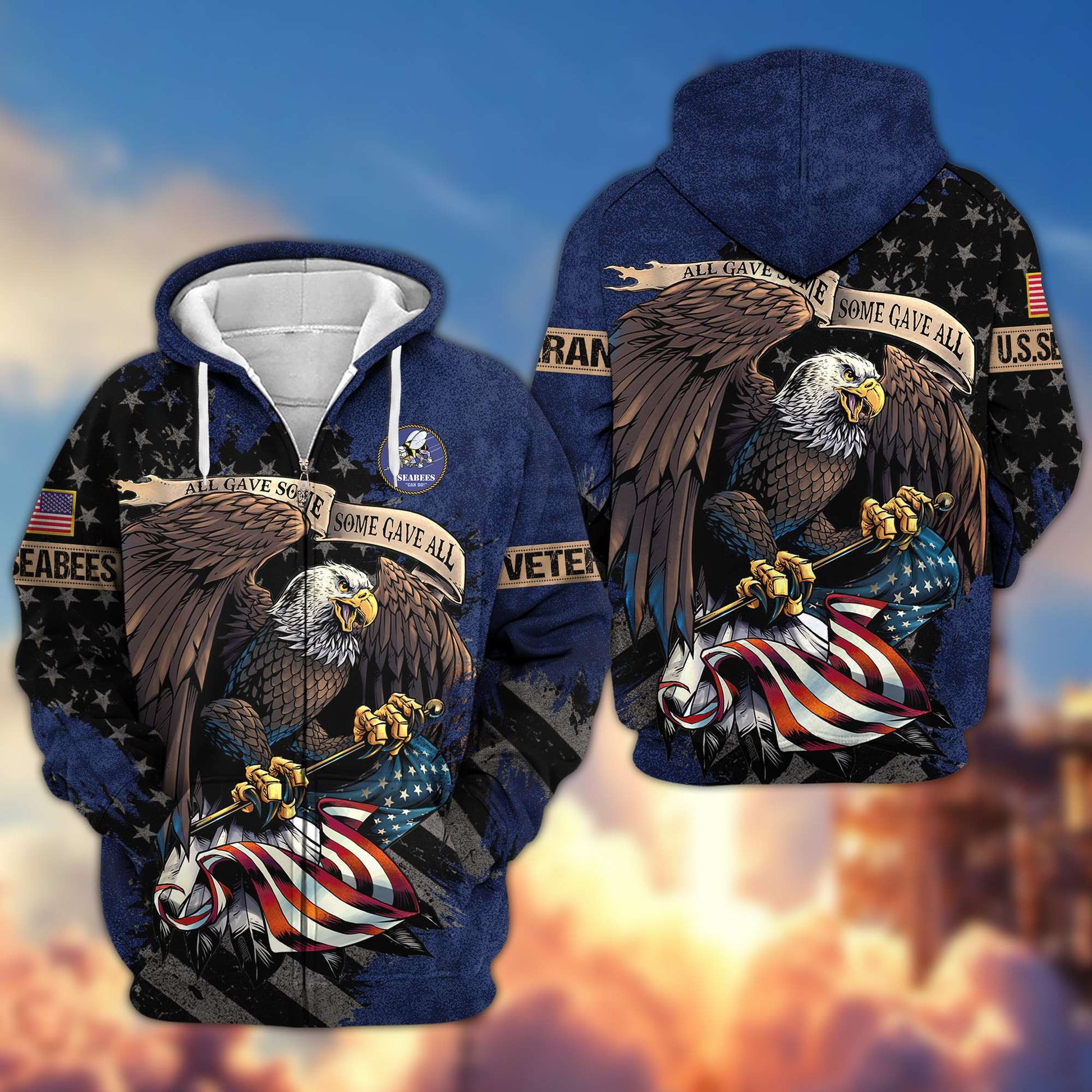 Premium US Veterans Zip Hoodie Gifts For Veterans Day, Gifts For Dad, Gifts For Husband BPVC160802