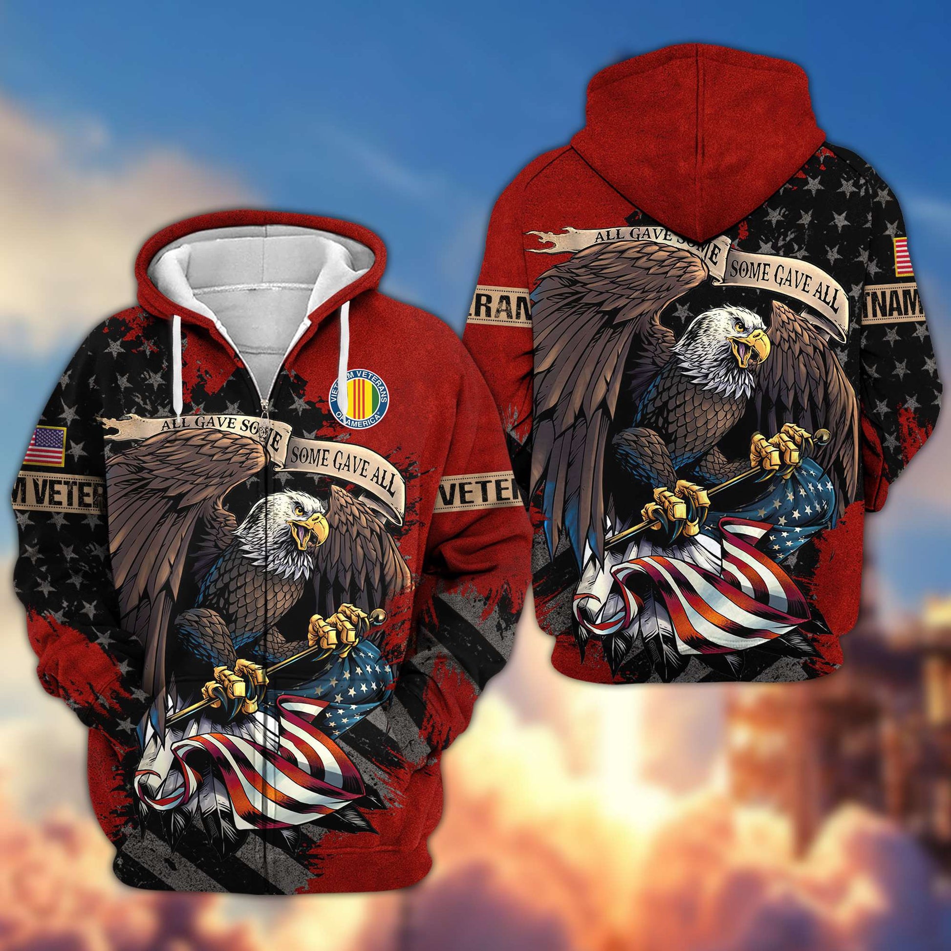 Premium US Veterans Zip Hoodie Gifts For Veterans Day, Gifts For Dad, Gifts For Husband BPVC160802
