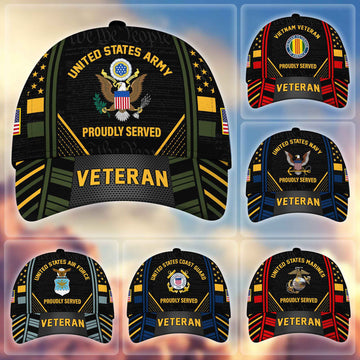 Premium Proudly Served US Veterans Cap, Gifts For Veterans Day BPVC160801
