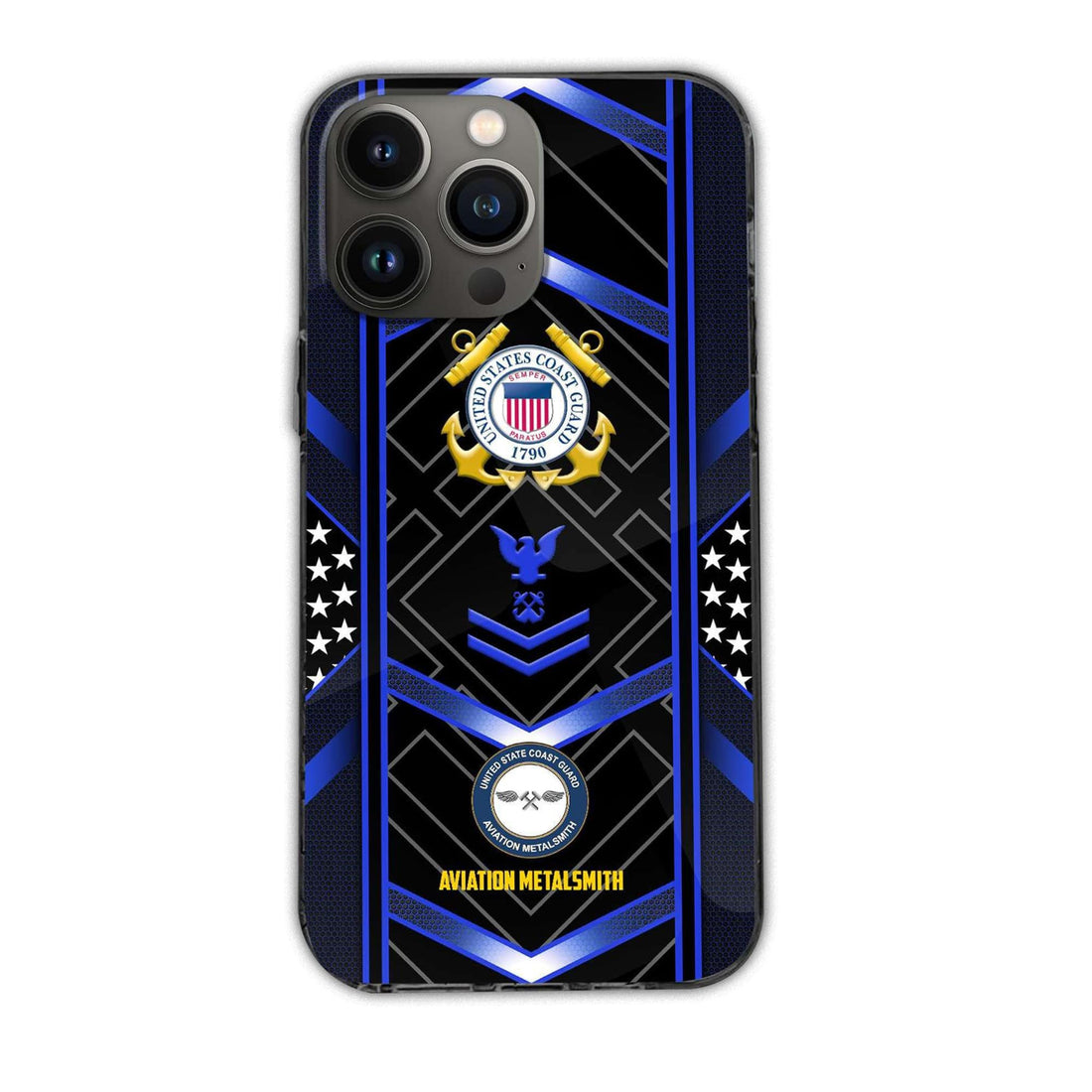 Premium Custom Name, Rank, Unit USCG Veteran Phone Case, Gifts For Dad, For Husband, Gifts For Coast Guard Veteran VPVC500005
