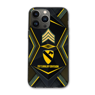 US Army Phone Case, Custom Name, Rank, Gifts For Dad, For Husband, Gifts For Army Veteran VPVC500301