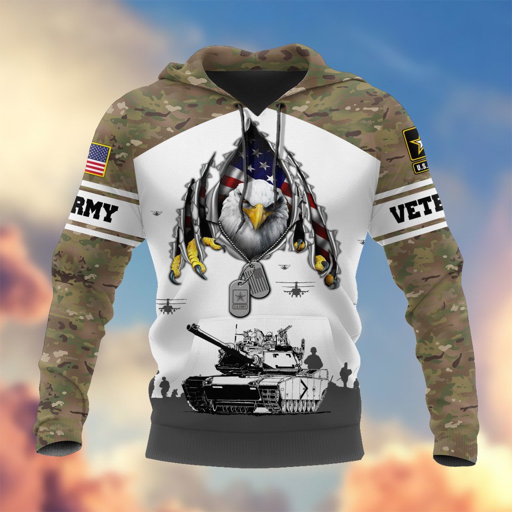 Premium Proudly Served US Veteran Hoodie, Gifts For Veterans Day, Gifts For Dad, Gifts For Husband APHN150812