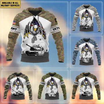 Premium Proudly Served US Veteran Hoodie, Gifts For Veterans Day, Gifts For Dad, Gifts For Husband APHN150812