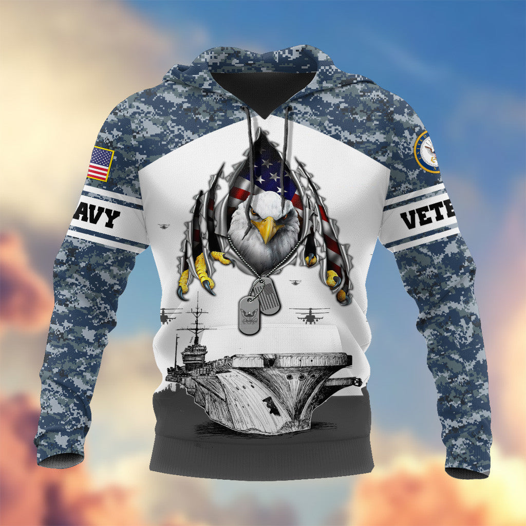 Premium Proudly Served US Veteran Hoodie, Gifts For Veterans Day, Gifts For Dad, Gifts For Husband APHN150812