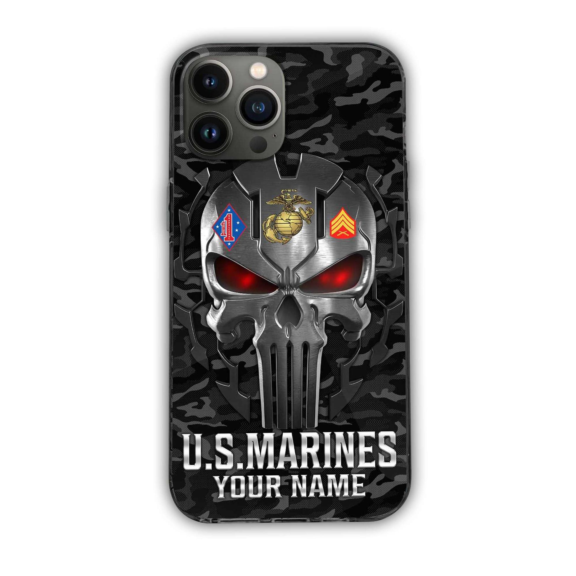 Premium Custom Name, Rank USMC Veteran Phone Case, Gifts For Marine Veteran, Gifts For Dad, For Husband VPVC500903