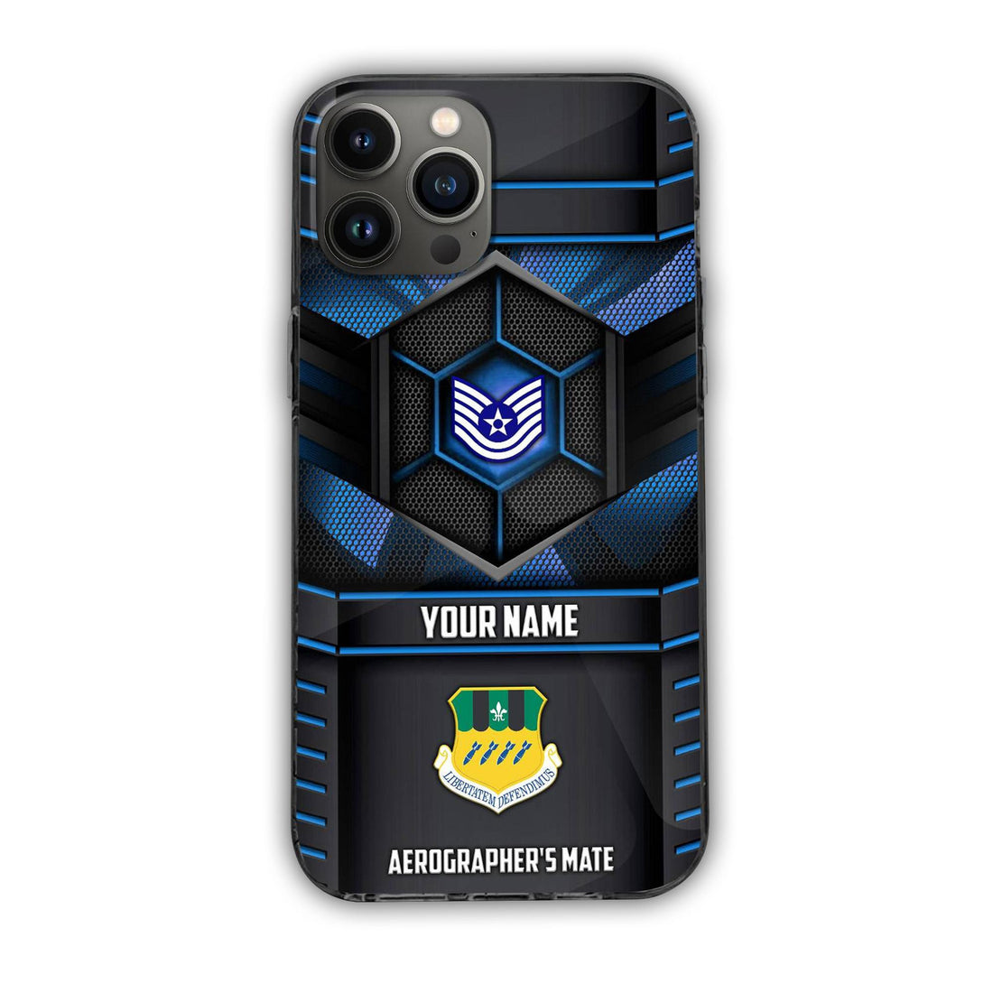 Premium Custom Name, Rank, Unit USAF Veteran Phone Case, Gifts For Dad, For Husband, Gifts For US Air Force Veteran VPVC501204