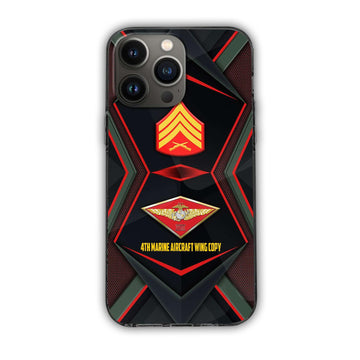 USMC Phone Case, Custom Name, Rank, Gifts For Dad, For Husband, Gifts For Marine Veteran VPVC500303