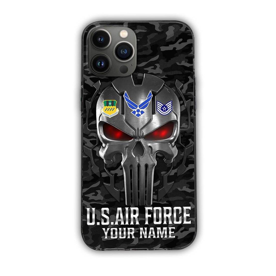 Premium Custom Name, Rank USAF Veteran Phone Case, Gifts For Air Force Veteran, Gifts For Dad, For Husband VPVC500904