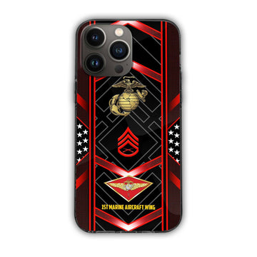 Premium Custom Name, Rank, Unit USMC Veteran Phone Case, Gifts For Dad, For Husband, Gifts For Marine Veteran VPVC500003