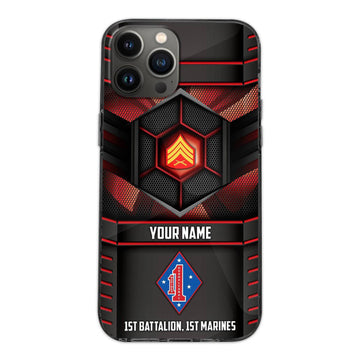 Premium Custom Name, Rank, Unit USMC Veteran Phone Case, Gifts For Dad, For Husband, Gifts For US Marine Veteran VPVC501203
