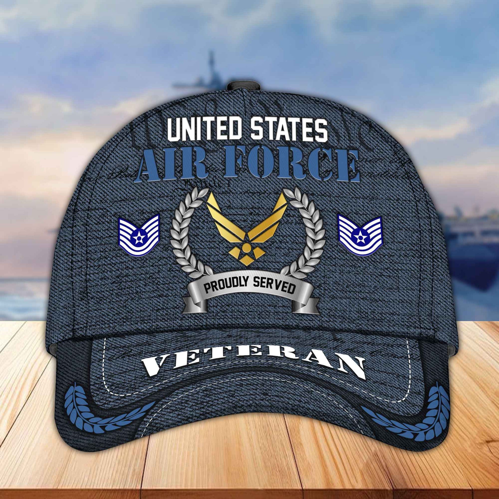 Premium Custom US Veterans Cap, Gifts For Dad, Gifts For Husband Veteran APHN190813
