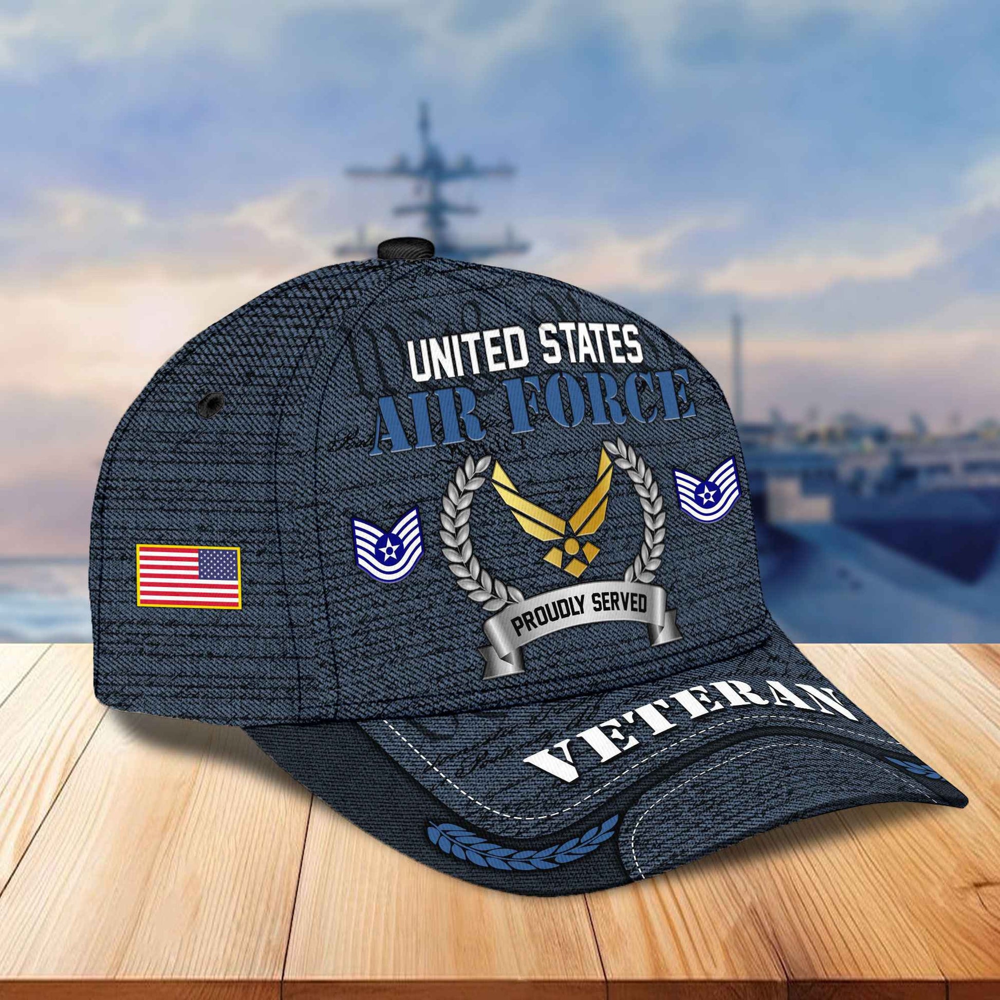 Premium Custom US Veterans Cap, Gifts For Dad, Gifts For Husband Veteran APHN190813