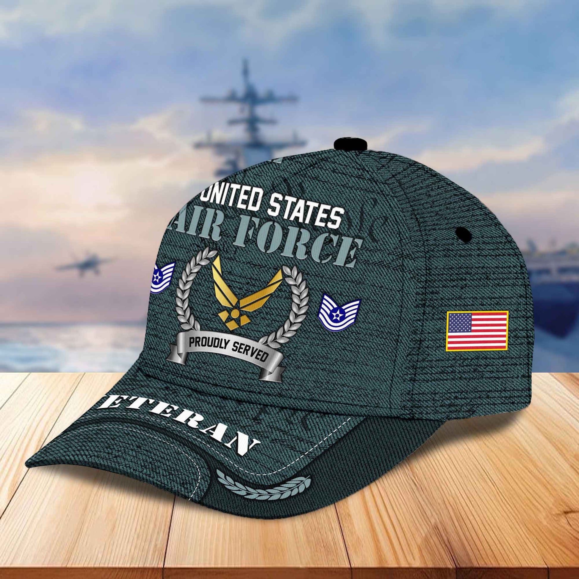 Premium Custom US Veterans Cap, Gifts For Dad, Gifts For Husband Veteran APHN190813